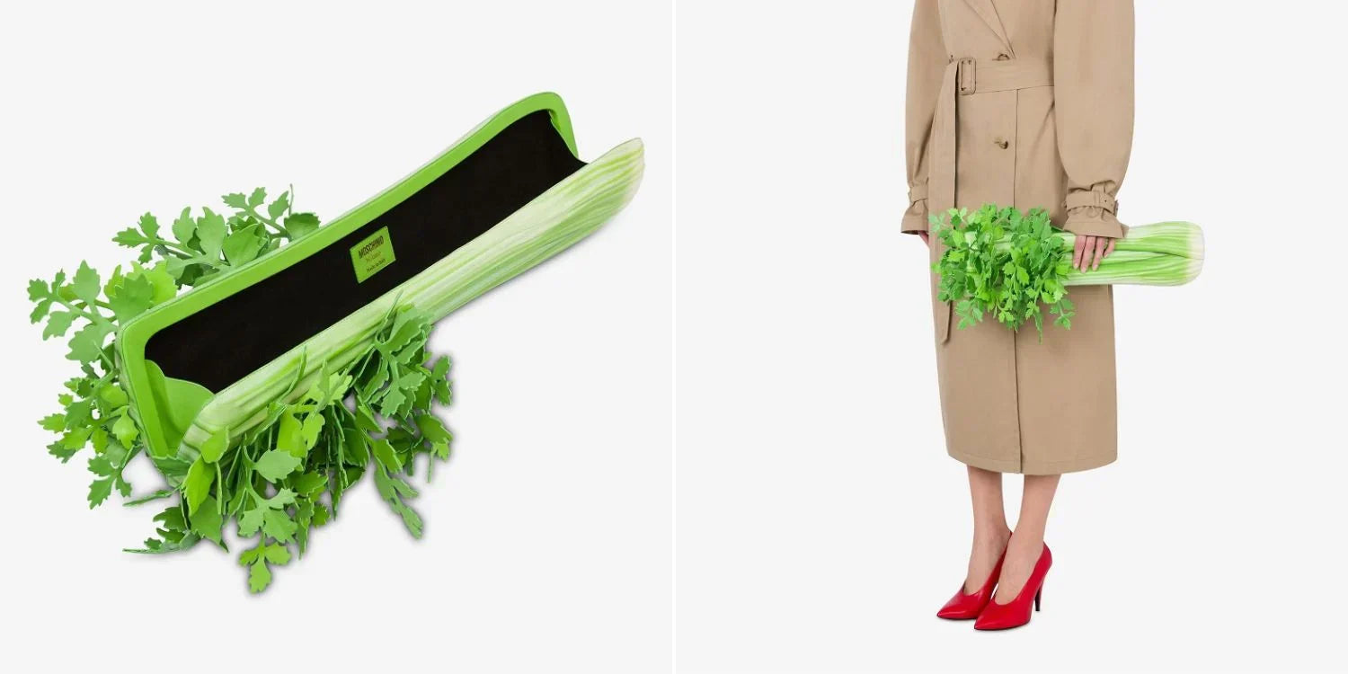 The Viral Celery Clutch by Moschino: A Bold Step Too Far or Genius