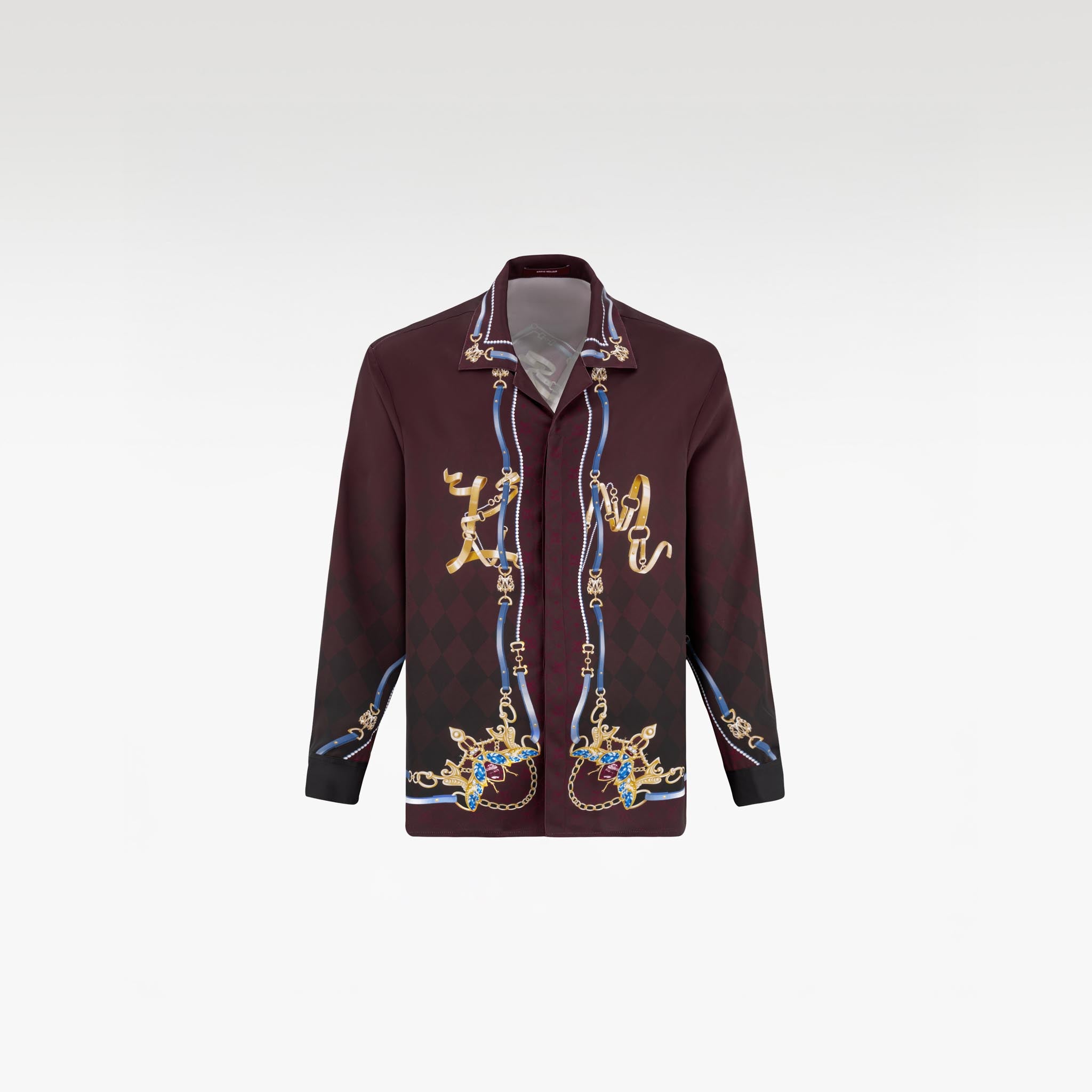 The Night Duke Long-Sleeve Silk Shirt | Designer Silk Taffeta Card