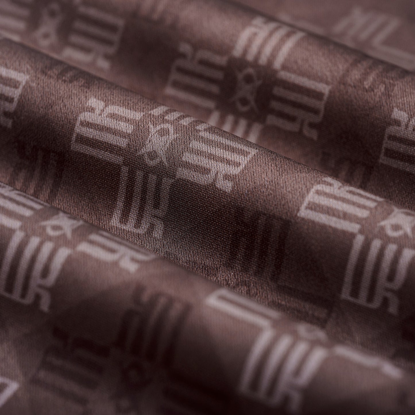 Clay Horizon Silk Shorts | Relaxed Fit Printed Luxury Tonal Monogram