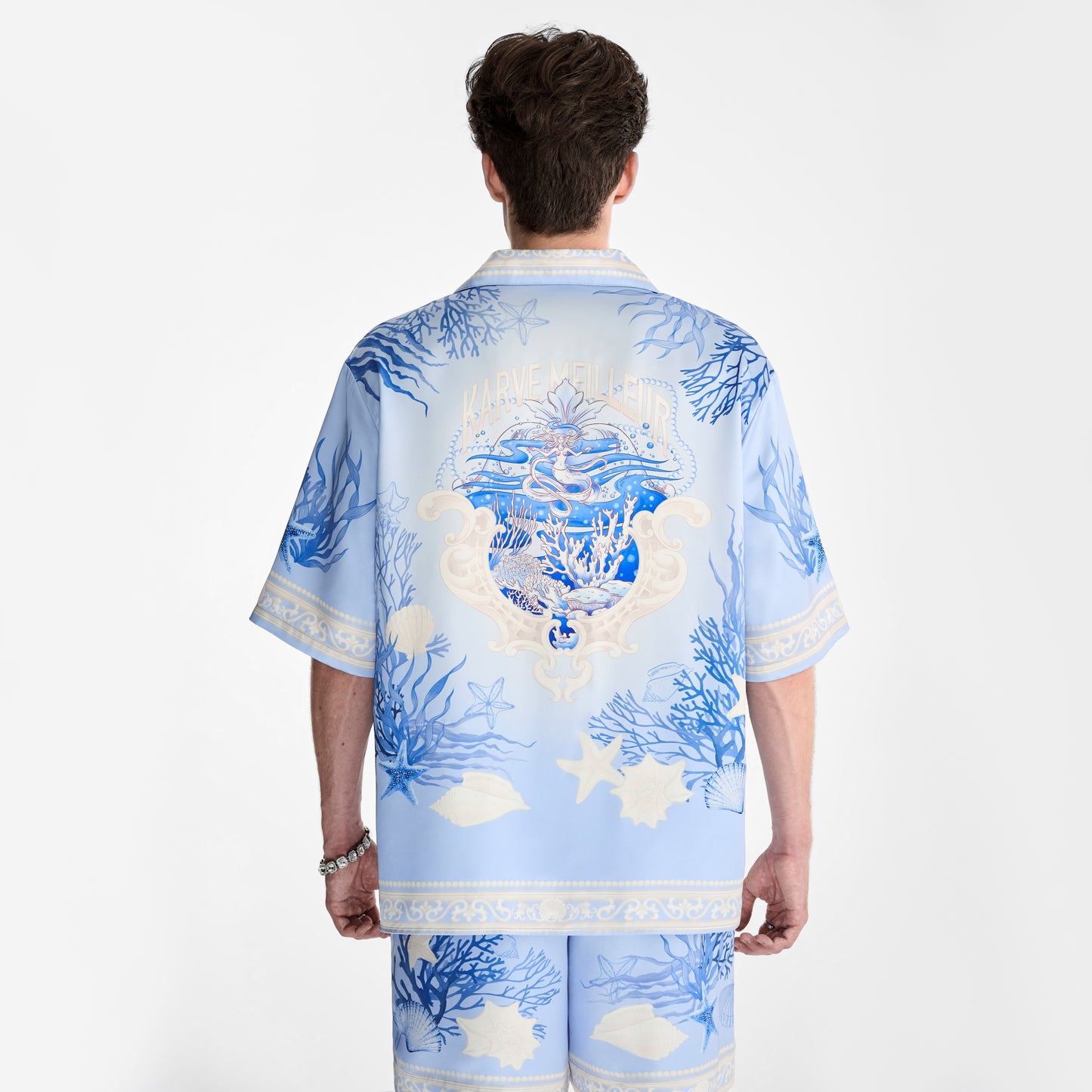 Rococo Coraline Blue Silk Shirt