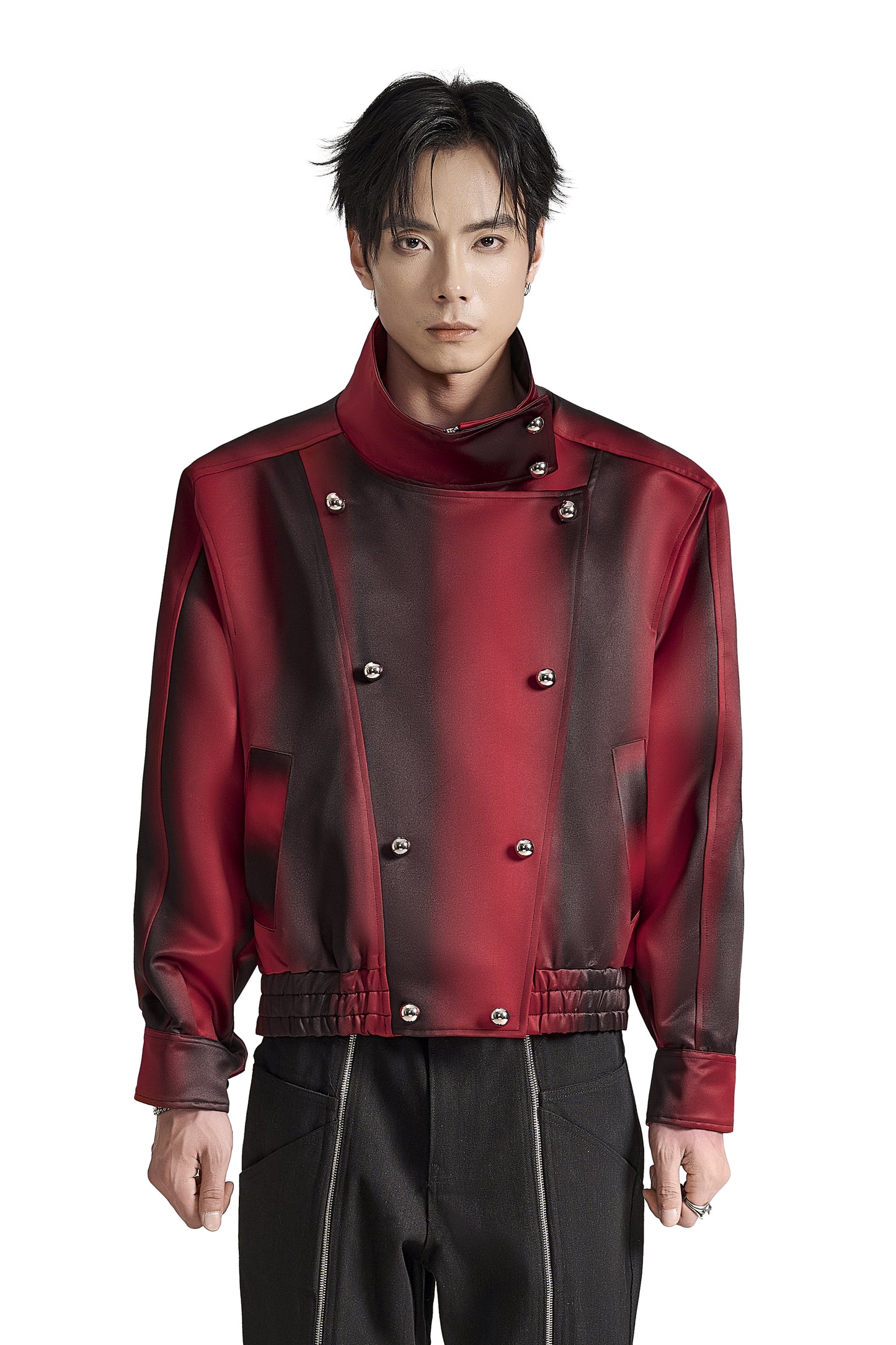 The Edge Lord Taffeta Jacket | High-Sheen Ombré Street Statement