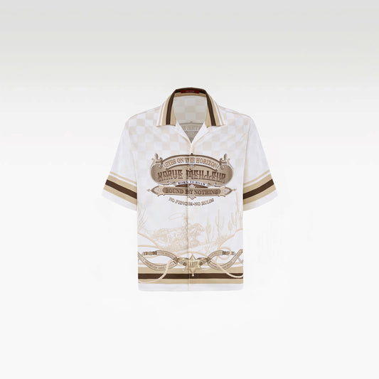 The Sonoran Verse Short-Sleeved Shirt | Proprietary SILKRA™ Wild West Cowboy Print