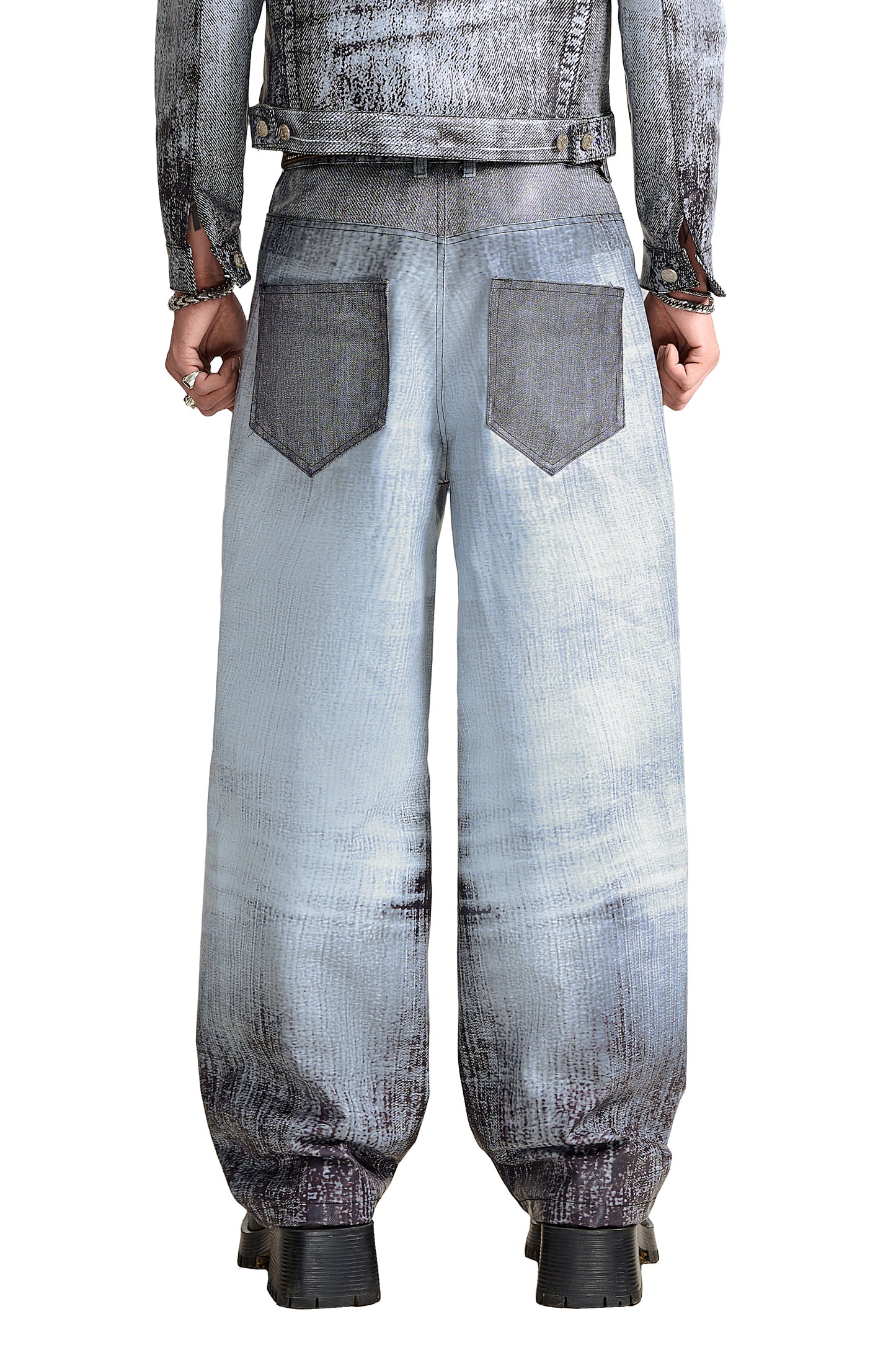 Monochrome Tycoon Kaki Pants | Extreme Flared Zipper Streetwear