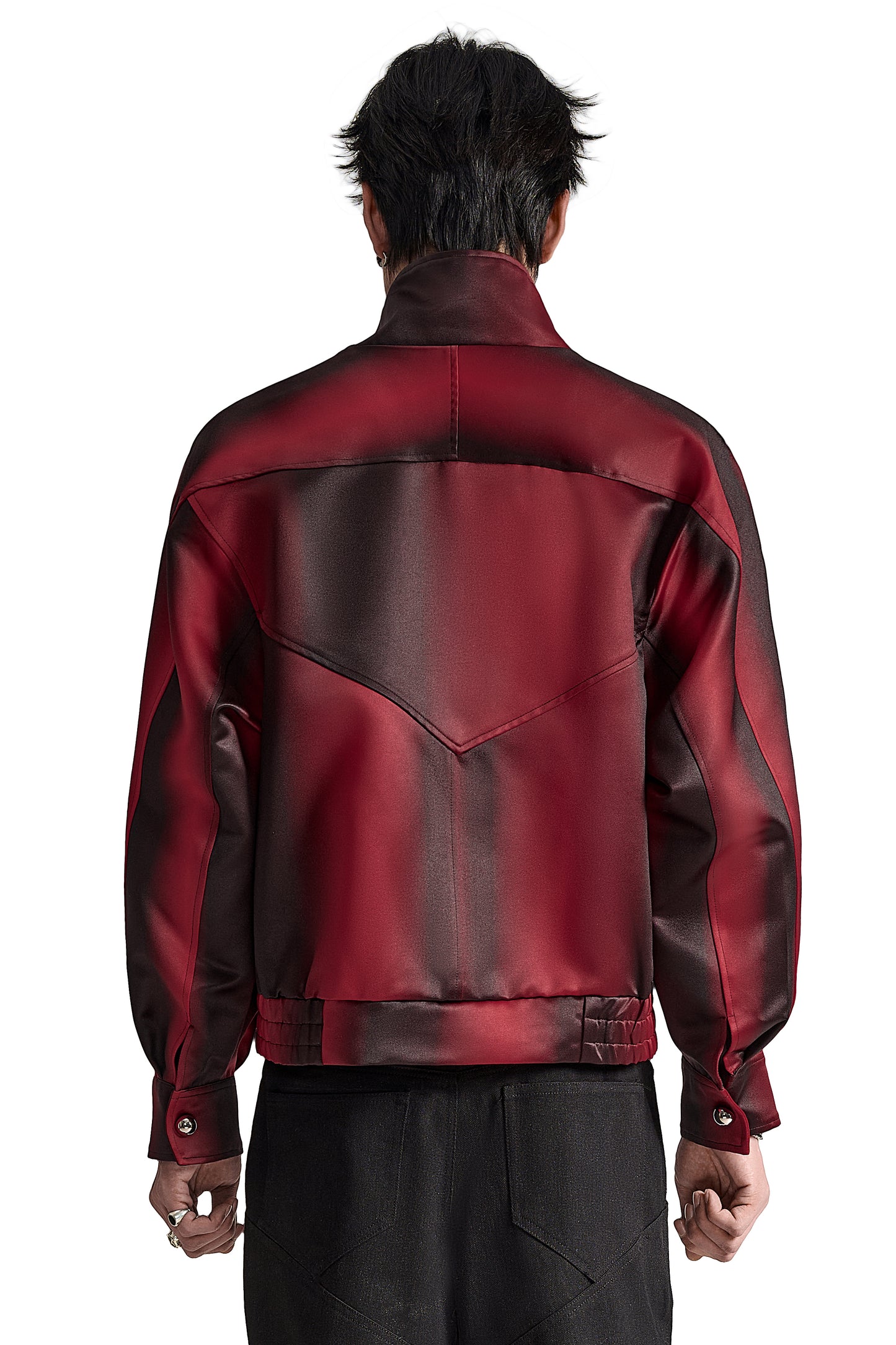 The Edge Lord Taffeta Jacket | High-Sheen Ombré Street Statement