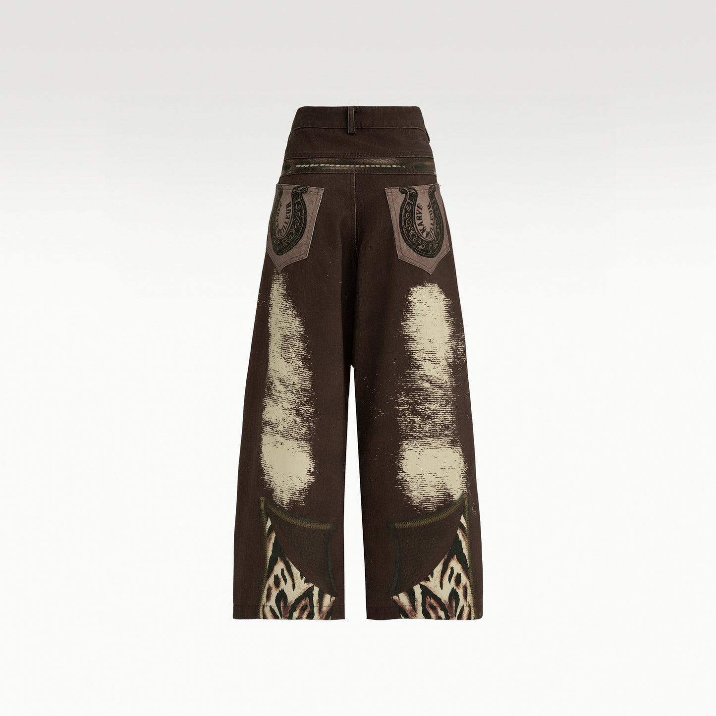 Dark Horse Jeans | Loose Wide Leg Distressed Graphic Jeans