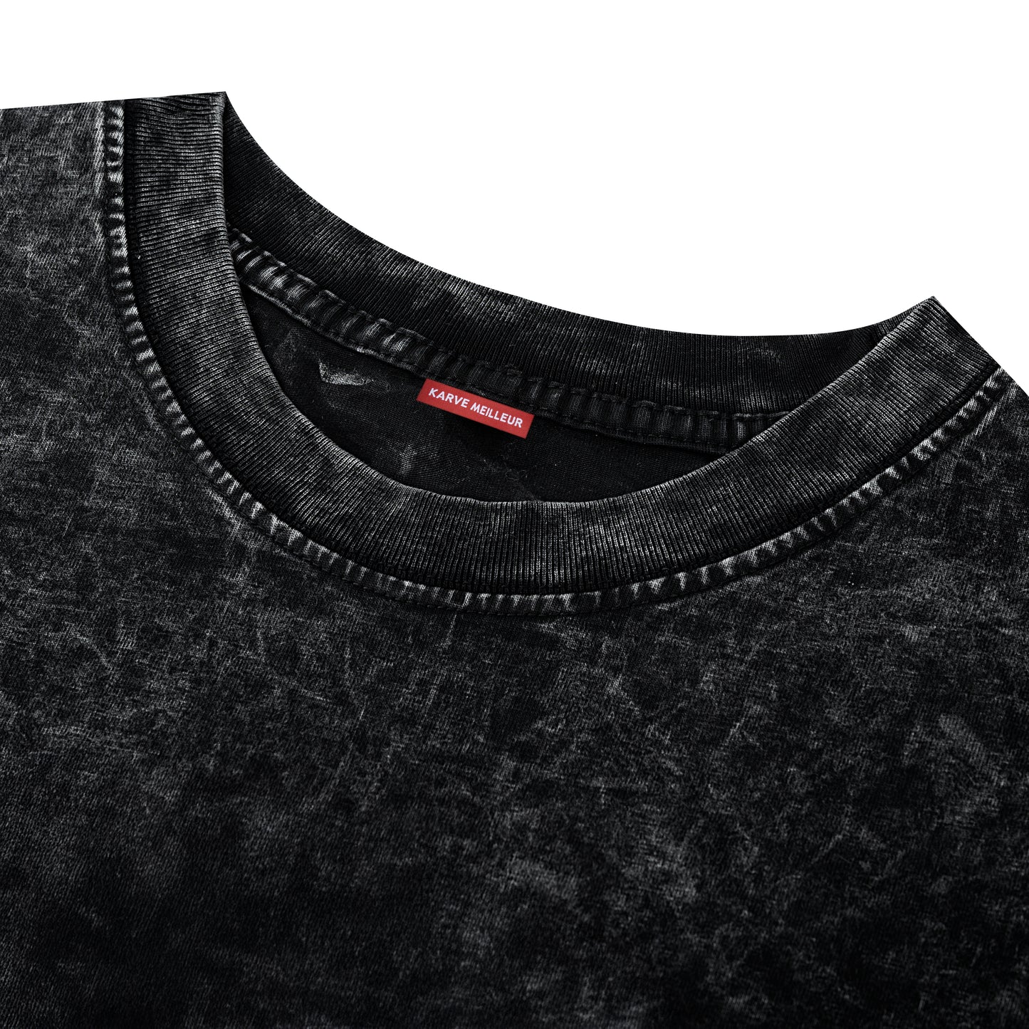 MIDNIGHT POOL CAT WASH T- SHIRT | Vintage Acid Wash Graphic Tee - Gothic Boxy Fit Streetwear Shirt
