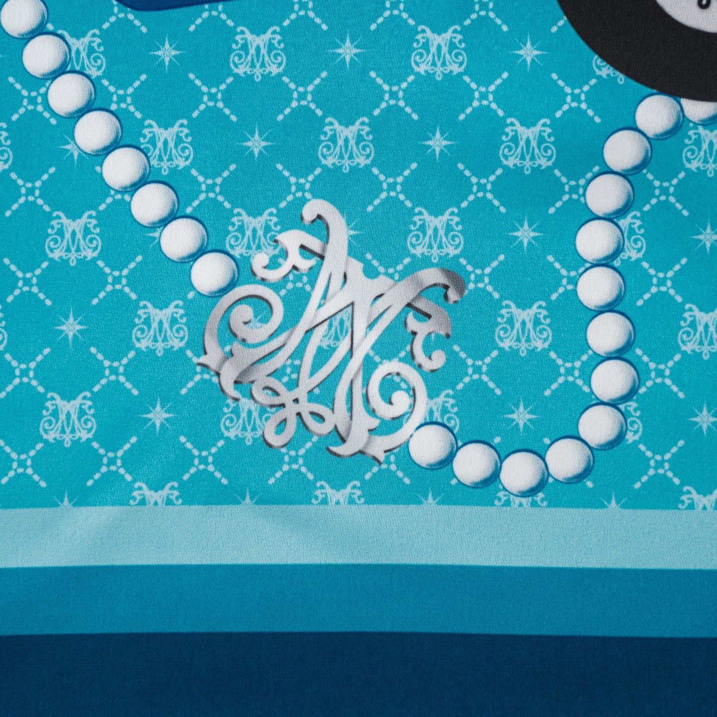 8Pools Blue Silk Shorts | Printed Silk Taffeta Relaxed Fit Nightlife Billiard Game