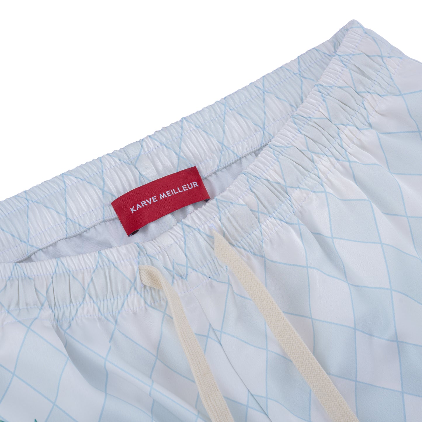 Miami Dice Silk Shorts | Premium Printed Taffeta Luxury Navy Blue Maximalist Tropical