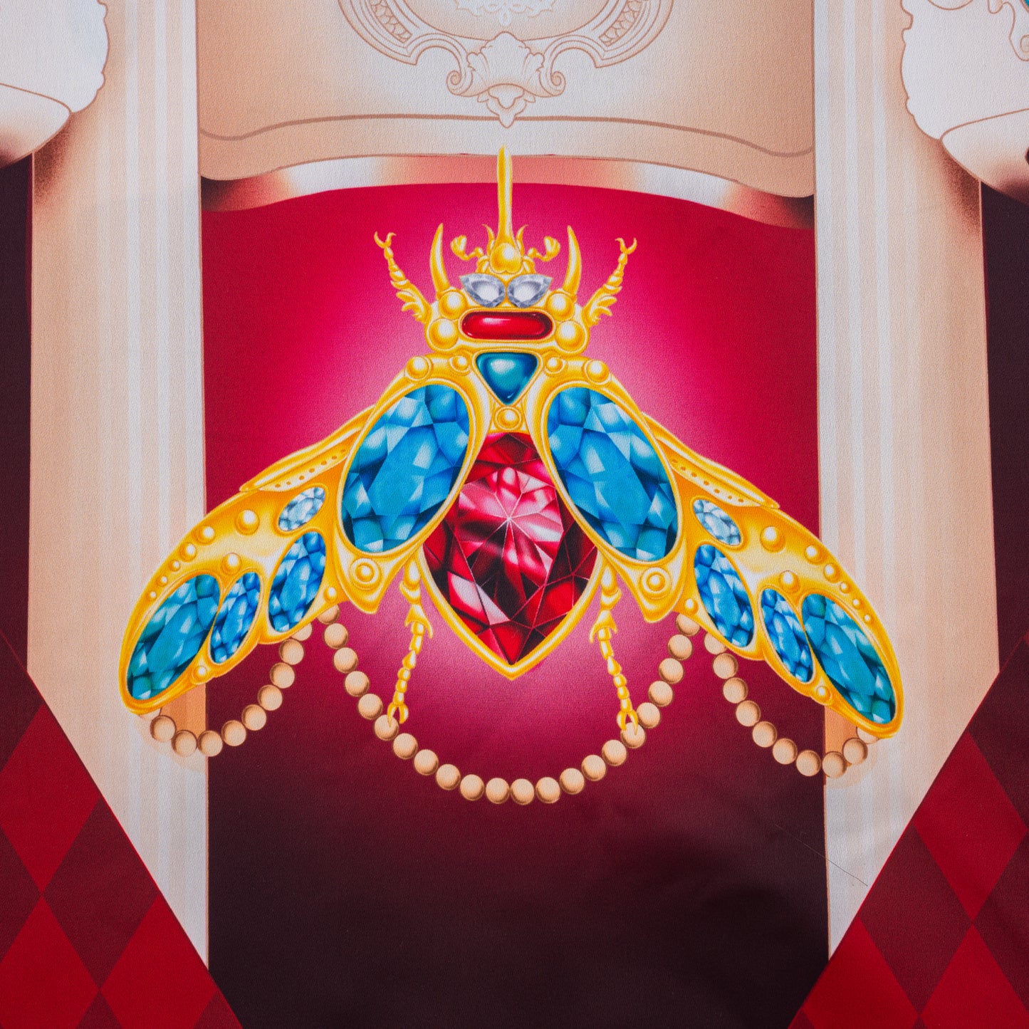 Phantom Silk Shirt | Printed Silk Taffeta Cuban Collar Short Sleeve Shirt