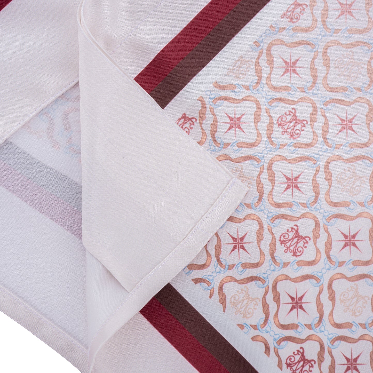 K Mania Red Silk Shirt | Printed Silk Short-Sleeve Luxury Monogram Design