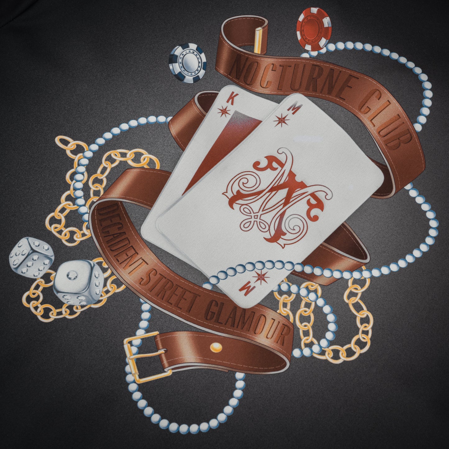 Black Ace Silk Shirt | Printed Silk Cuban Collar Short Sleeve Decadent Dice Game