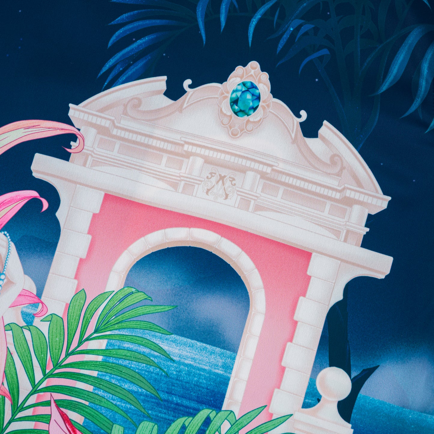 The Playa Duke Silk Shirt | Premium Printed Silk Taffeta Cuban Collar Long Sleeve Maximalist Tropical Baroque