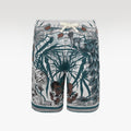 Verdant Realm Silk Shorts | Drawstring Elastic Waistband Silk Shorts