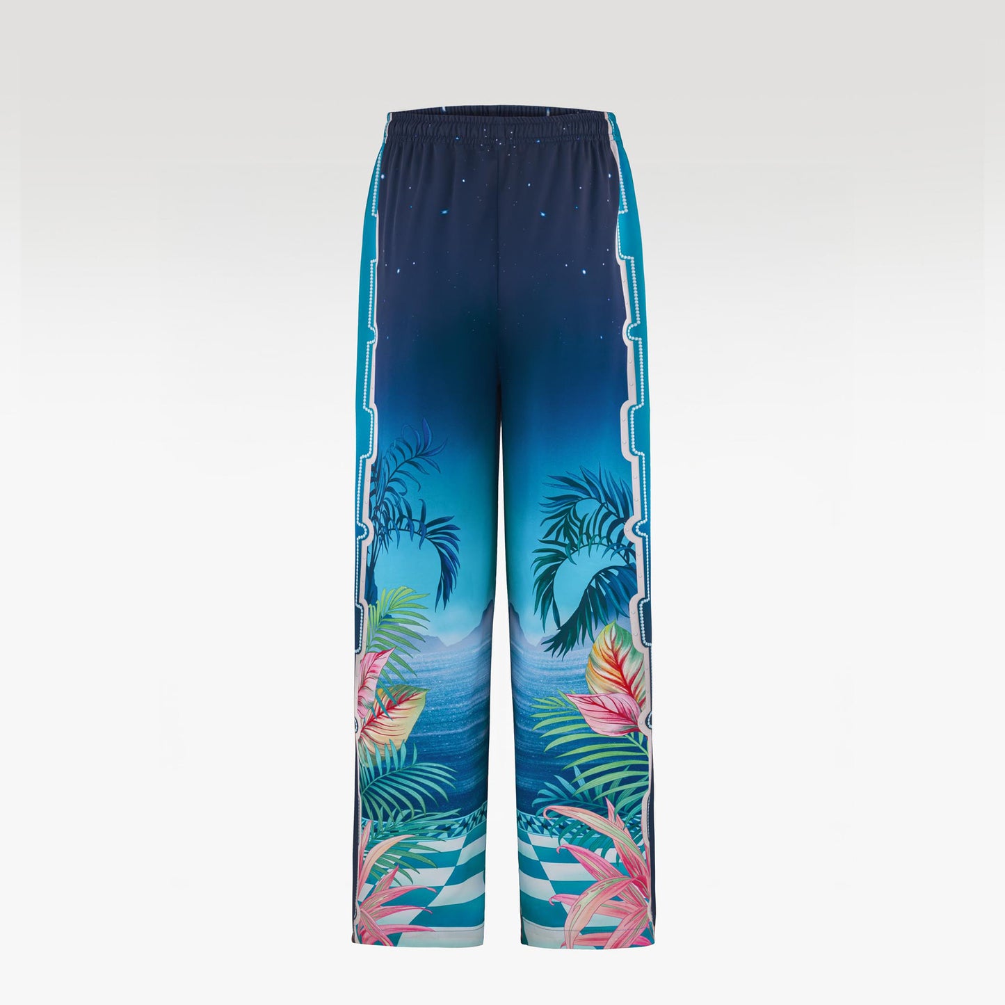 The Playa Duke Silk Pants | Premium Printed Silk Taffeta Luxury Maximalist Tropical Baroque