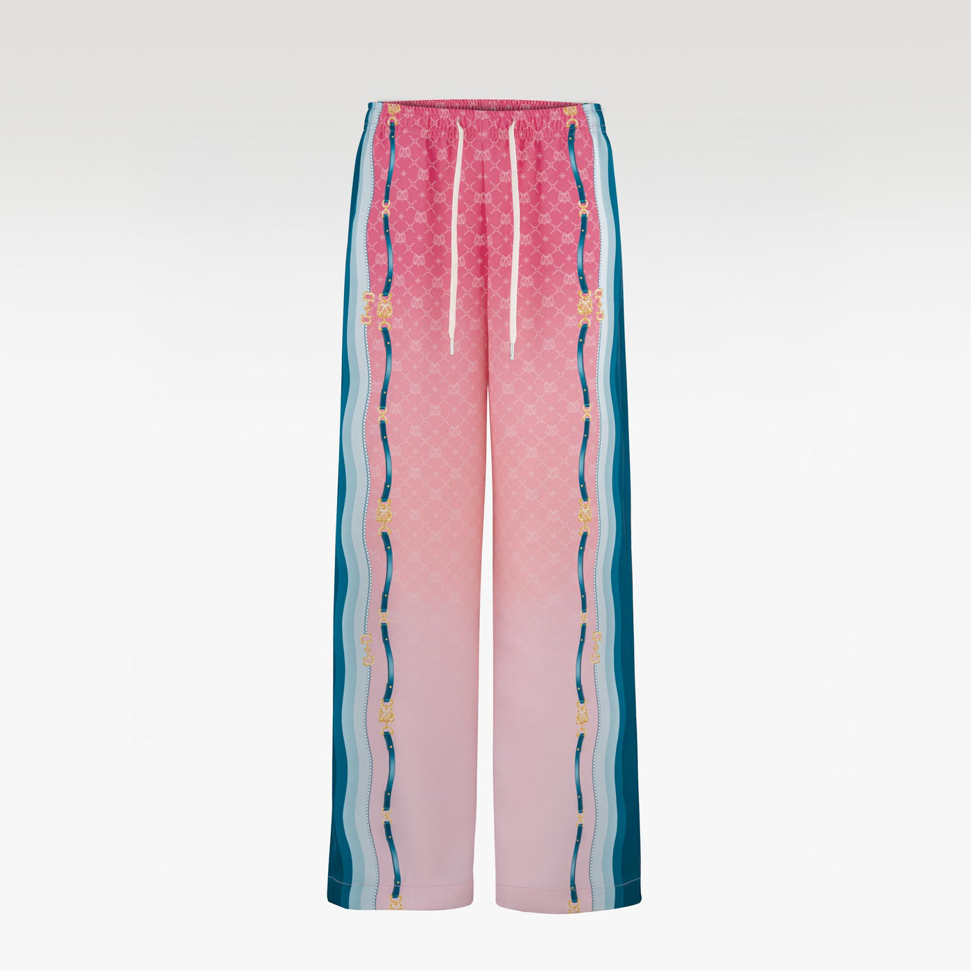 Fancy Duke Silk Pants | Decadent Printed Silk Taffeta Pants Jeweled Beetle Print