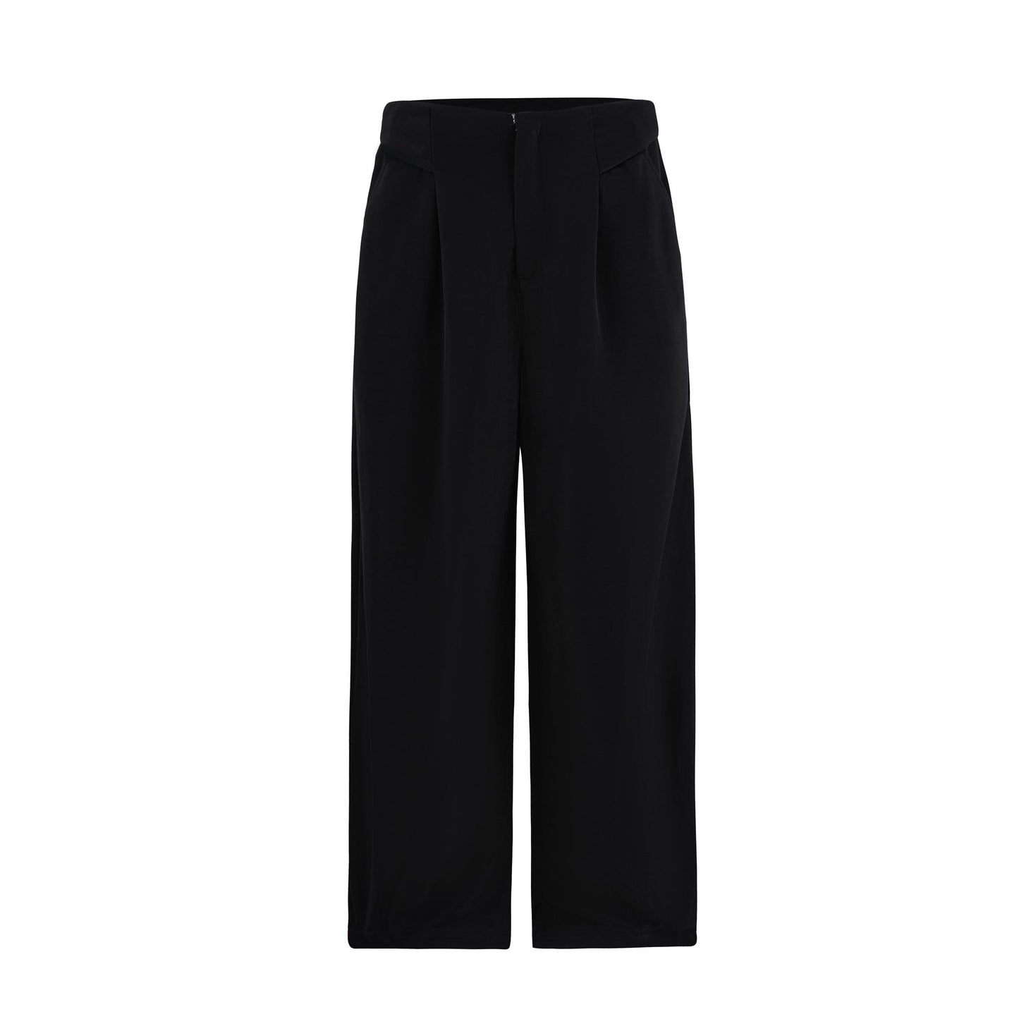 Luna Noir Trousers | Premium Obsidian Black Textured Shimmer Finish