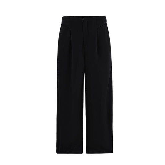 Luna Noir Trousers | Premium Obsidian Black Textured Shimmer Finish
