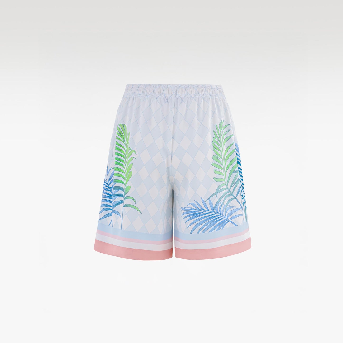 Miami Dice Silk Shorts | Premium Printed Taffeta Luxury Navy Blue Maximalist Tropical
