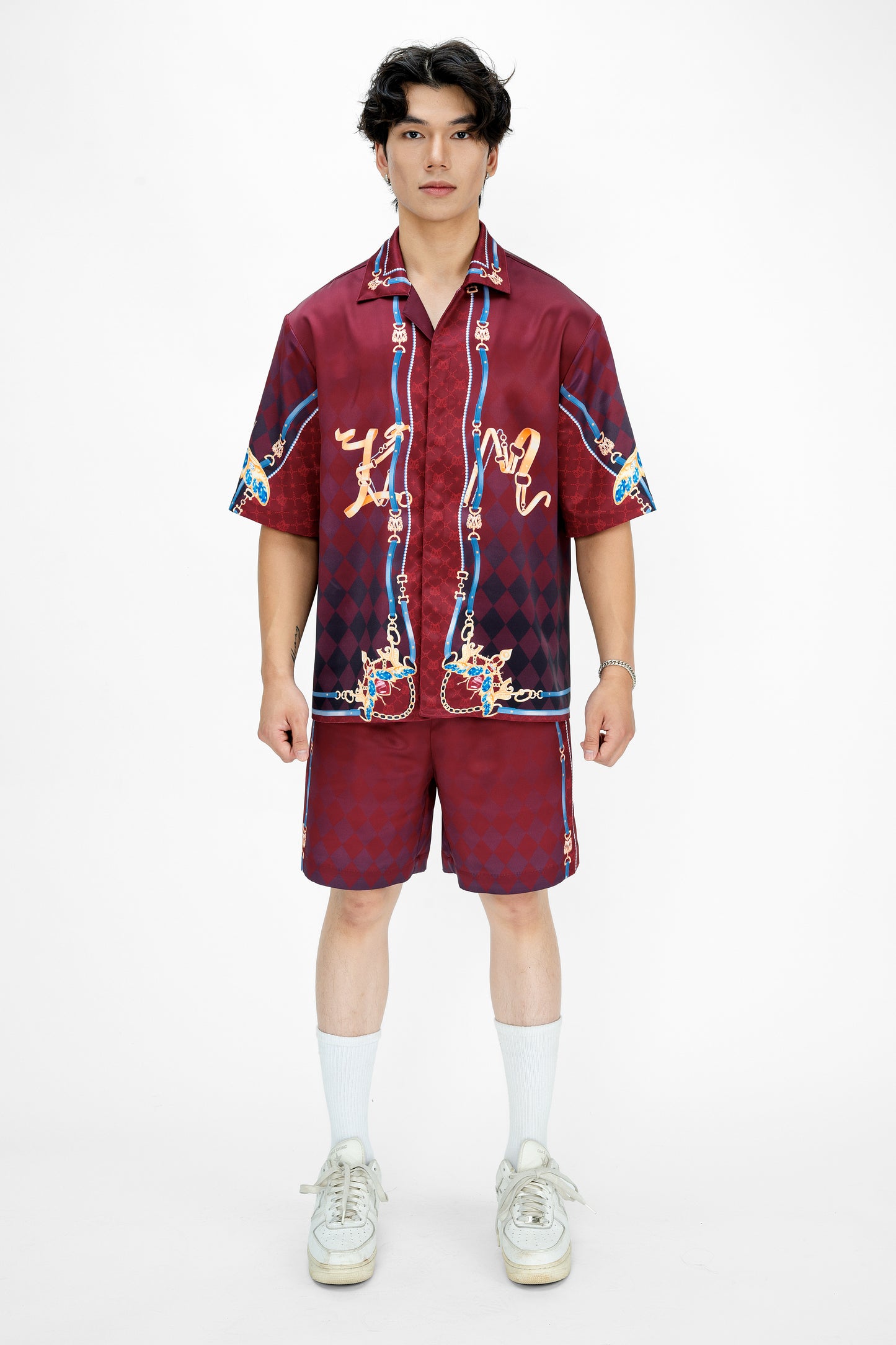 Plum Bee Silk Shirt | Relaxed Short Sleeve Cuban Collar Shirt