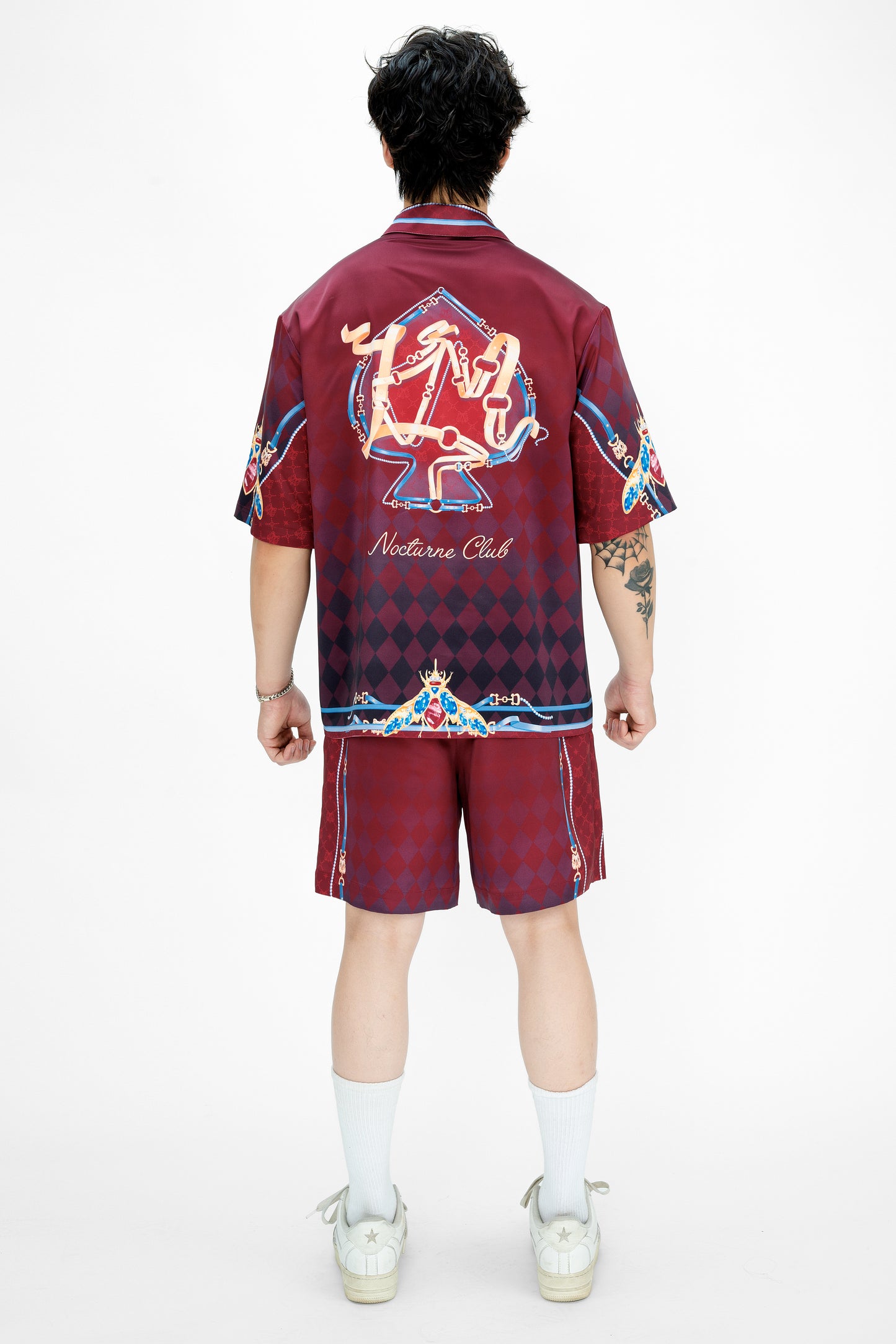 Plum Bee Silk Shirt | Relaxed Short Sleeve Cuban Collar Shirt