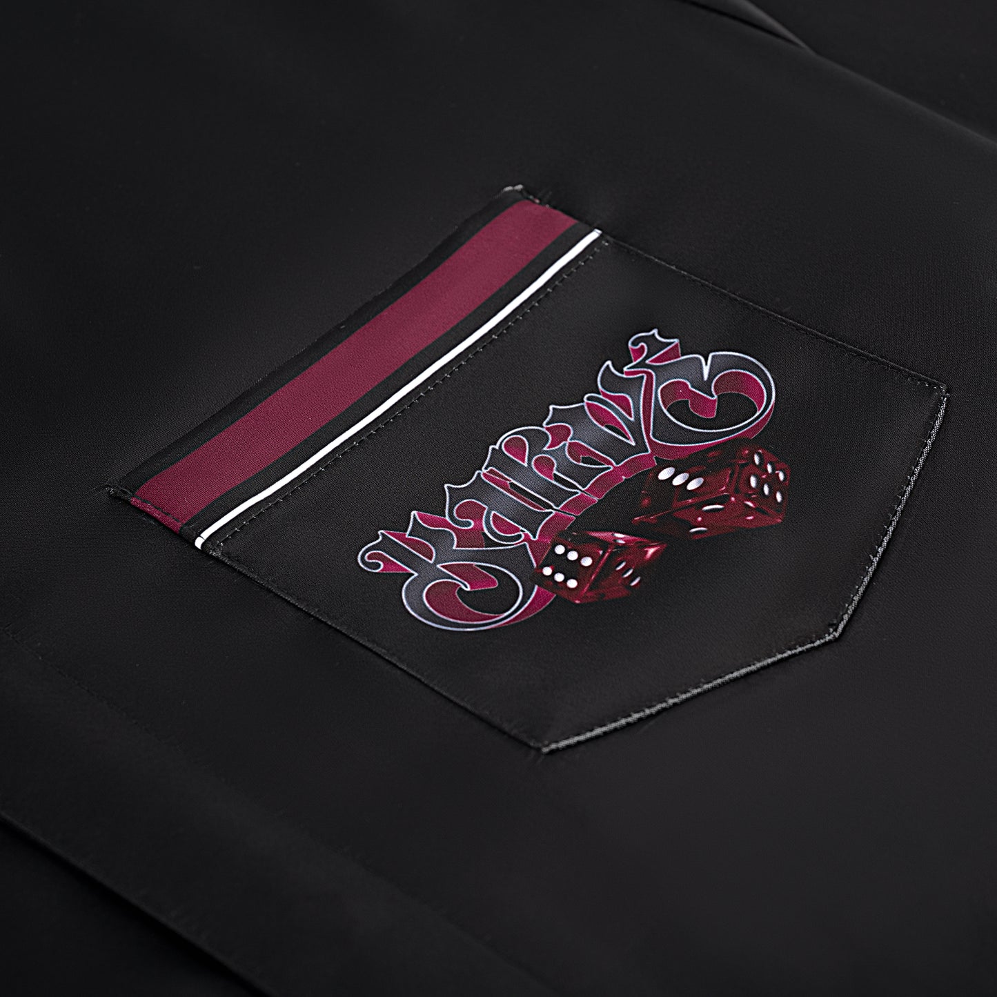 Lucky-K Silk Shirt | Printed Silk Relaxed Cuban Collar Short Sleeve Midnight Dice Checkerboard