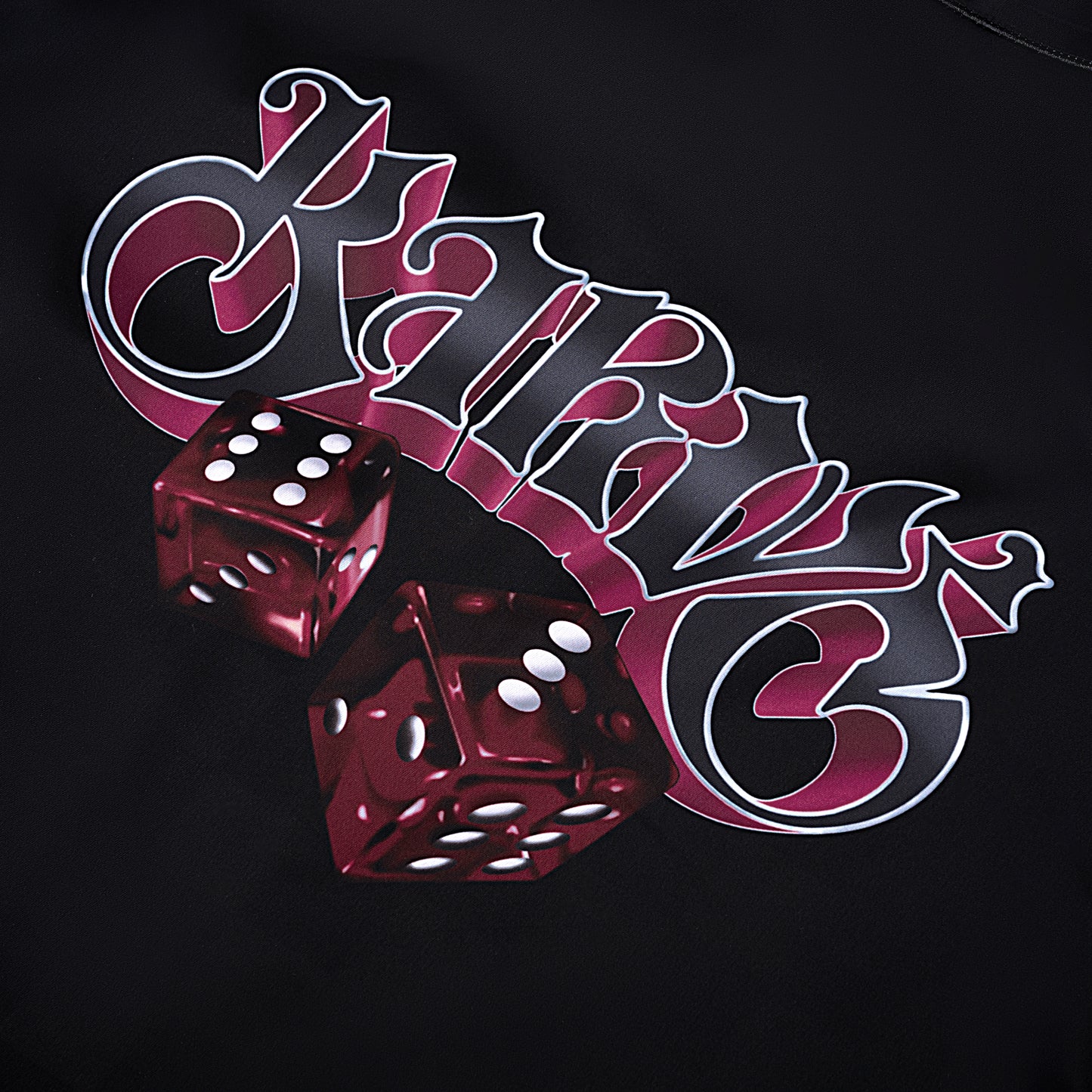 Lucky-K Silk Shirt | Printed Silk Relaxed Cuban Collar Short Sleeve Midnight Dice Checkerboard