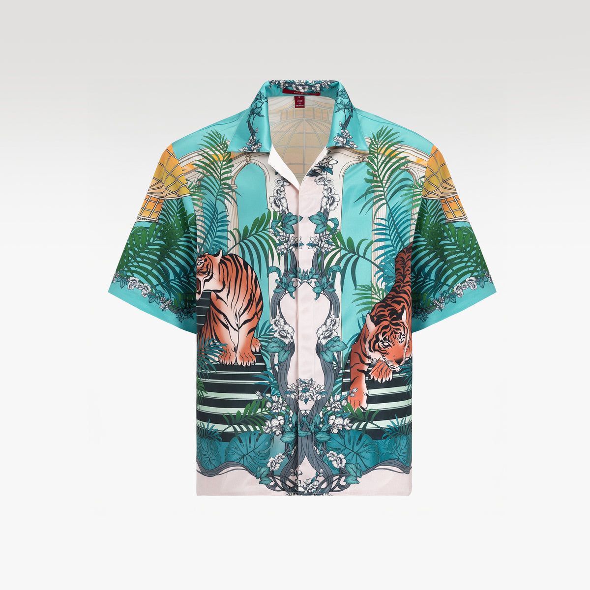 Verdastra Silk Shirt | Relaxed Fit Short-Sleeve Cuban Collar Silk Shirt