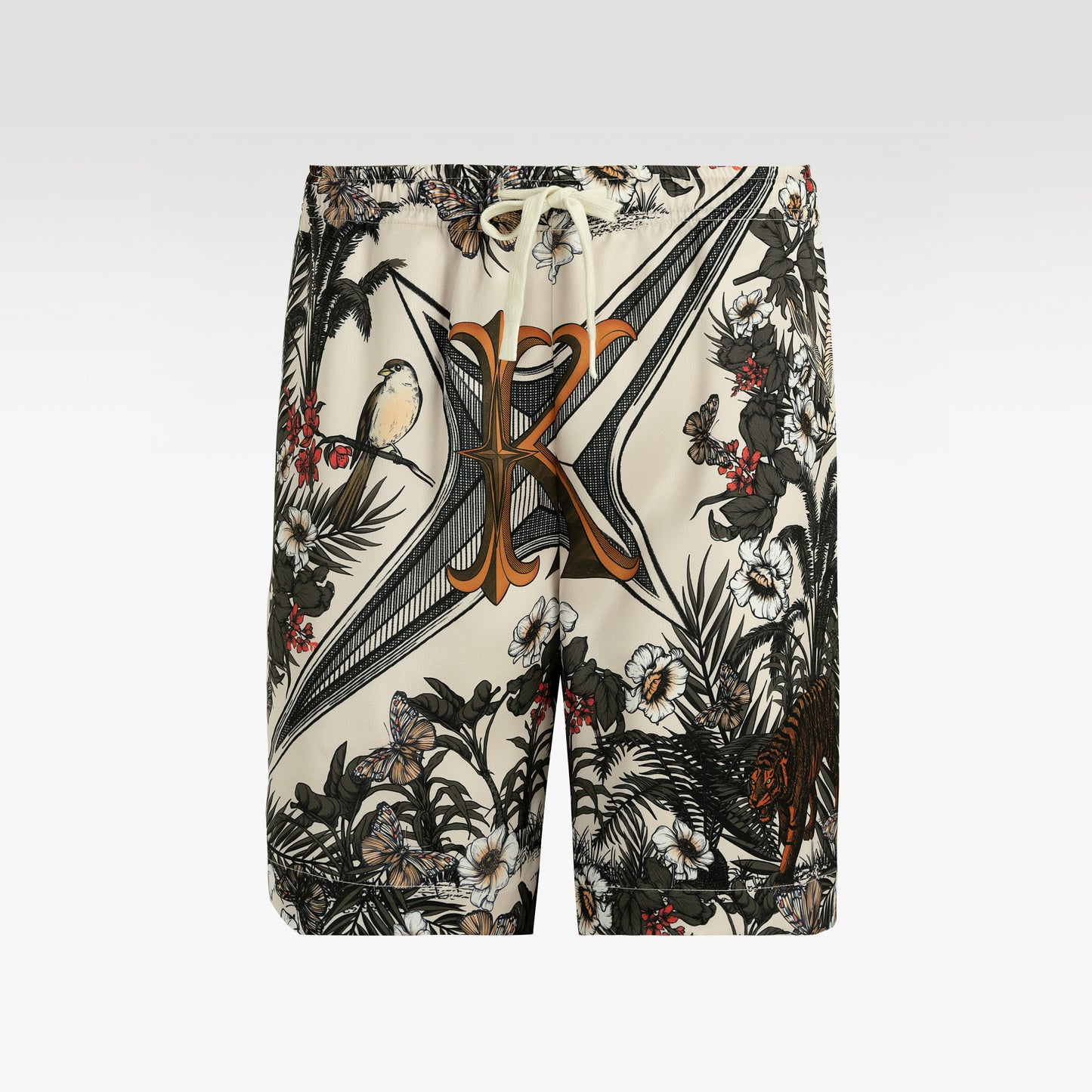 Sylvan Earth Silk Shorts | Drawstring Elastic Waistband Silk Shorts