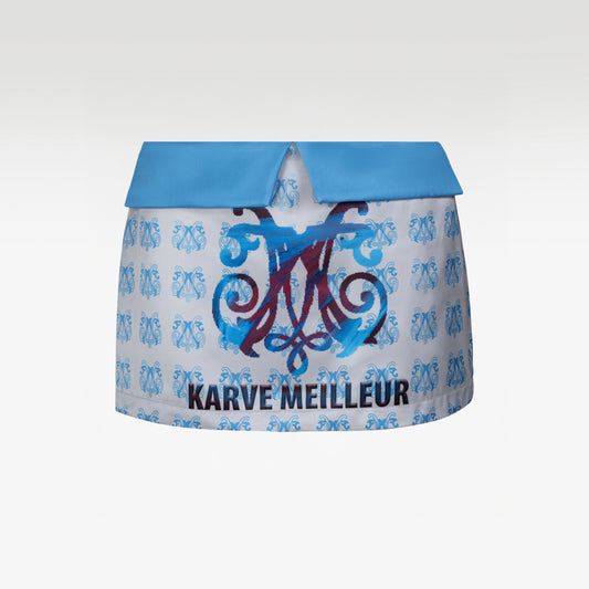 Karve Azure Skirt | Foldover Waistband Mini Skirt