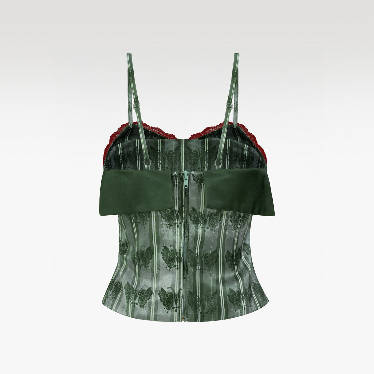 Ravelle Olive Corset | Strappy Off-the-Shoulder Corset Top