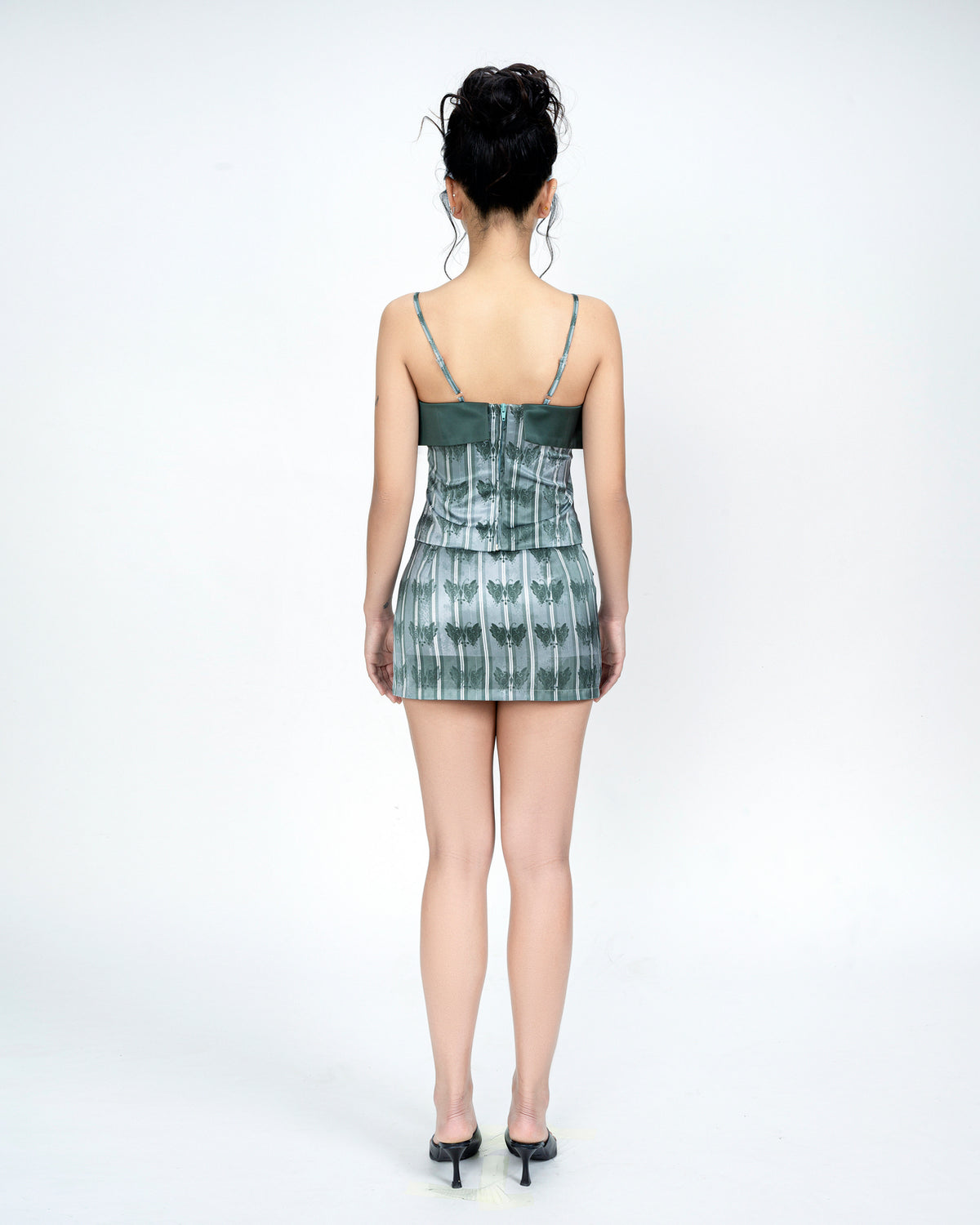 Ravelle Olive Corset | Strappy Off-the-Shoulder Corset Top