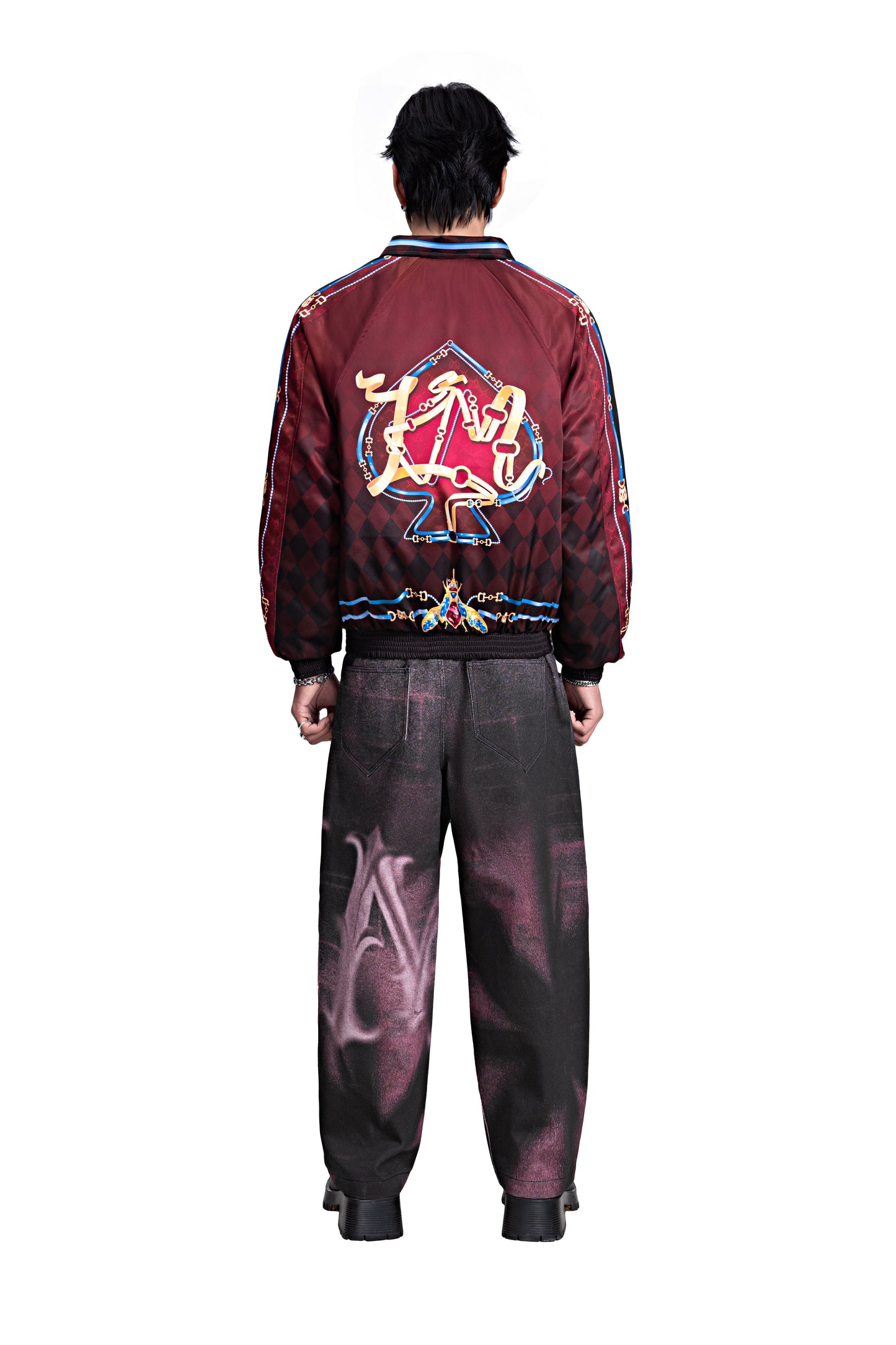 The Satin Dynasty Bomber Silk Jacket | Premium Silk Satin Baroque Print