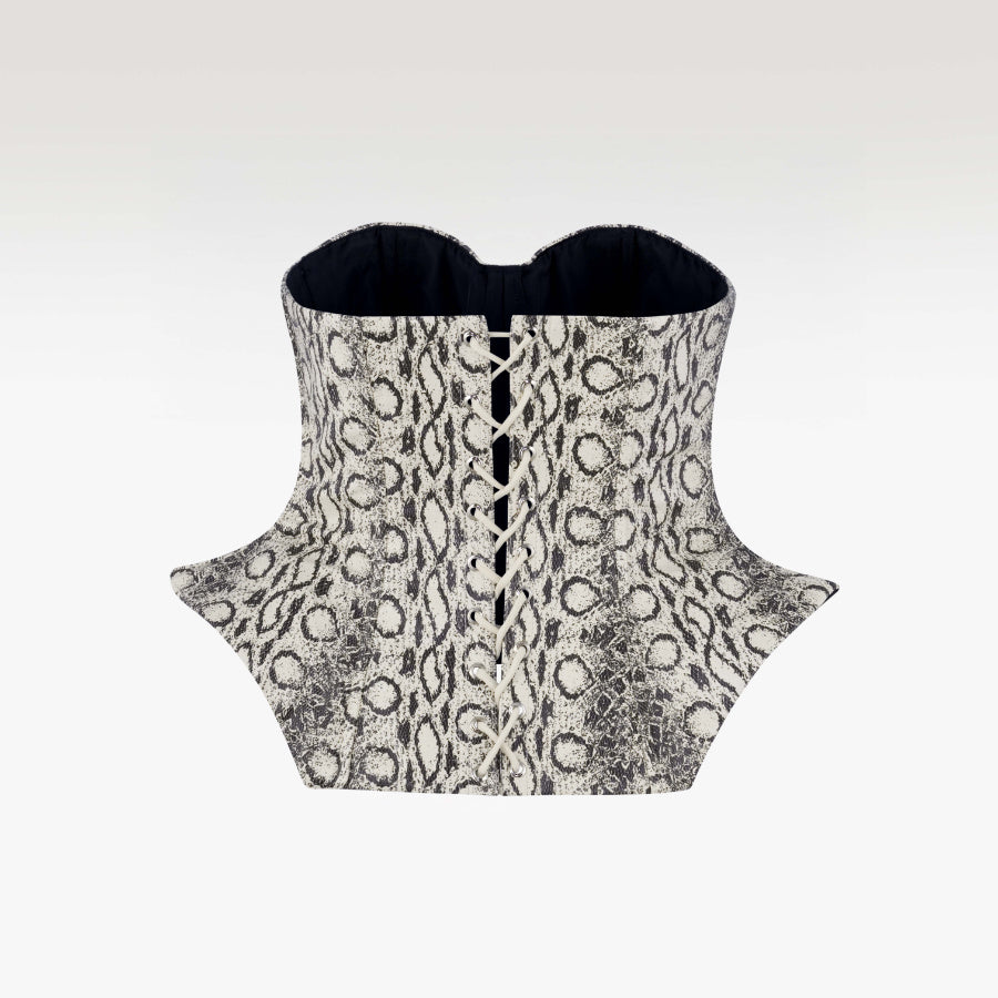 Rebel Ethereal Corset | Premium Distressed Denim Star-Studded Luxury Corset