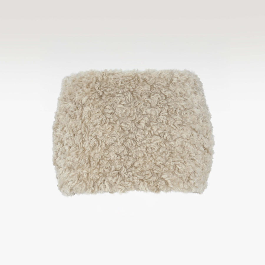 Teddy Cloud Faux Fur Mini Skirt | Premium Curly-Plush Luxury Skirt