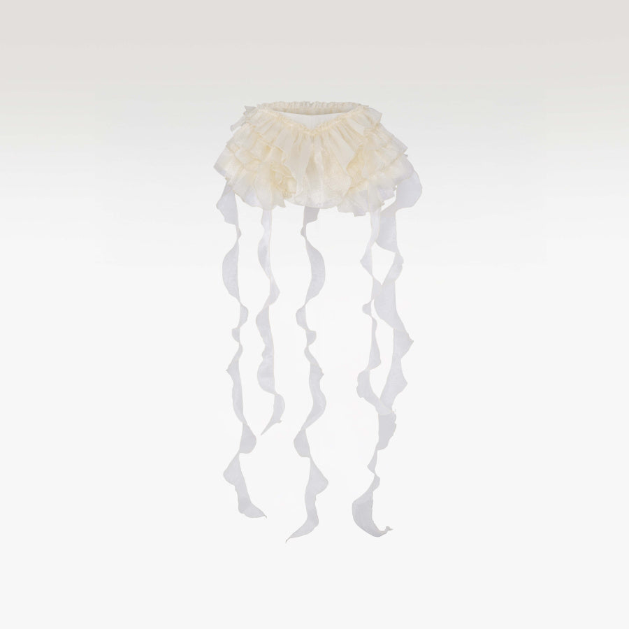 Obsidian Drift Skort | Premium Tiered Ribbon Luxury Skort