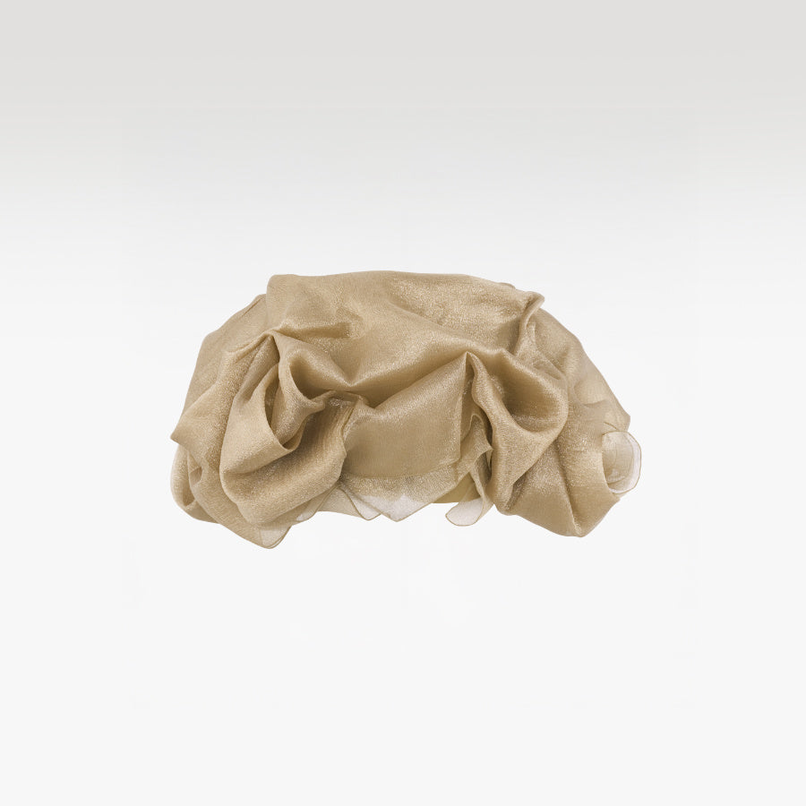 Rebellious Elegant Chiffon Skirt | Premium Earthy Beige Layered Asymmetrical Midi