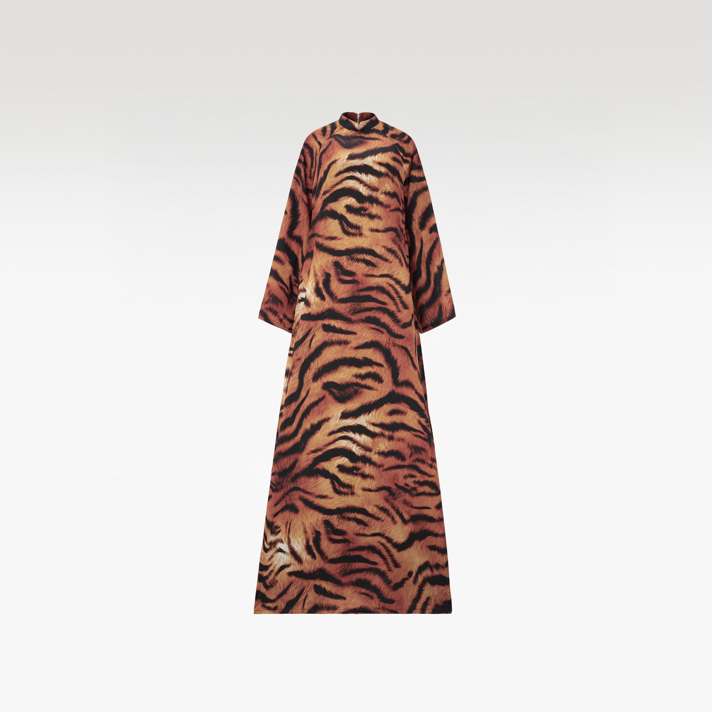 "Hoa Van" Ao Dai | Tiger Print Premium Silk Relaxed Imperial