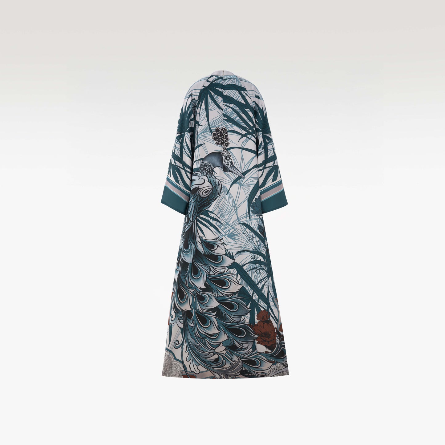 "Thanh Tuoc" Ao Dai | Azure Peacock Imperial Premium Silk Relaxed For Women