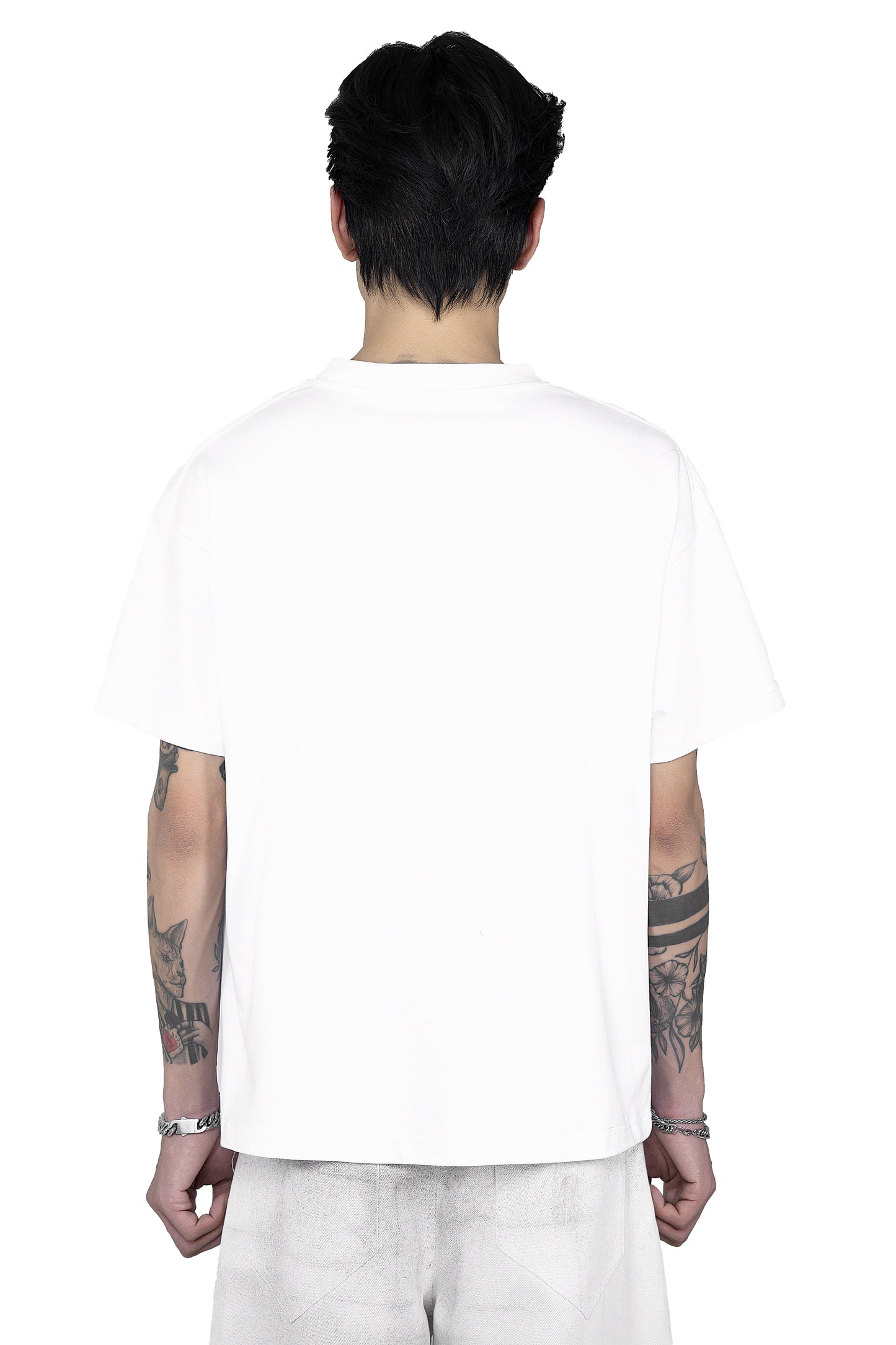 Botanica Cotton T-Shirt White | Green Graphic Boxy Fit – Unisex Streetwear
