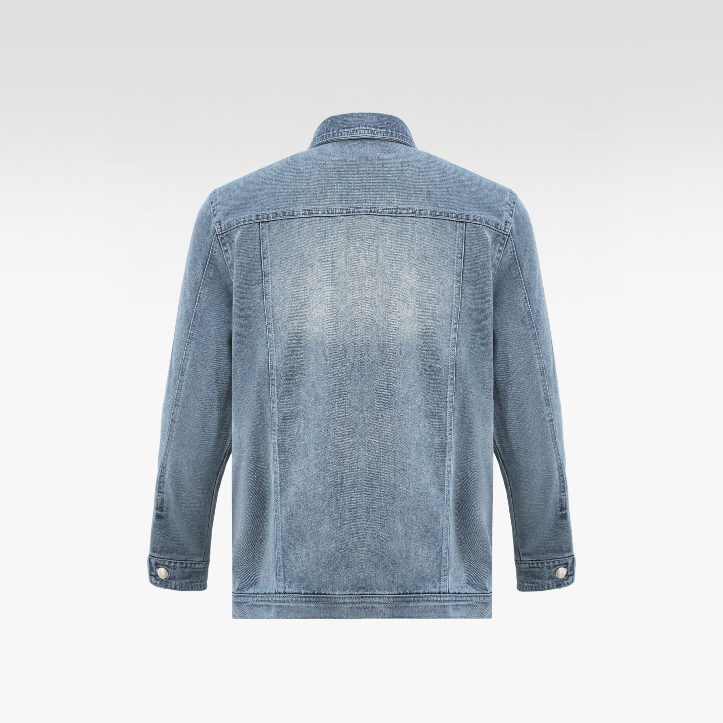 Fade Origin Denim Jacket | Vintage Indigo Fade Trucker - Premium Heavyweight Paneled Streetwear Outerwear