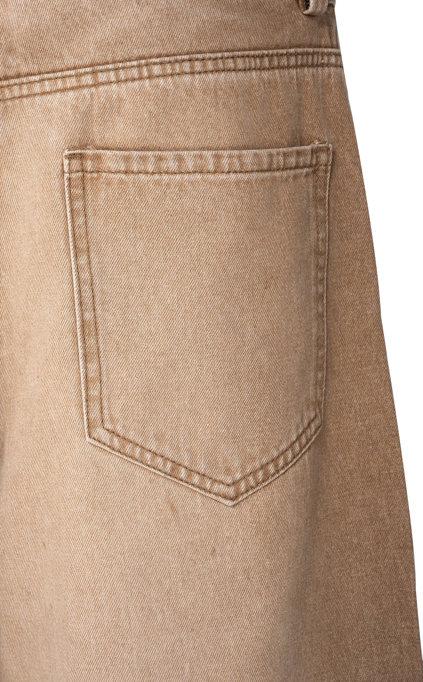 Dune Line Jeans | Wide Leg Paneled Denim - Vintage Sand Wash Earth Tone Streetwear Pants