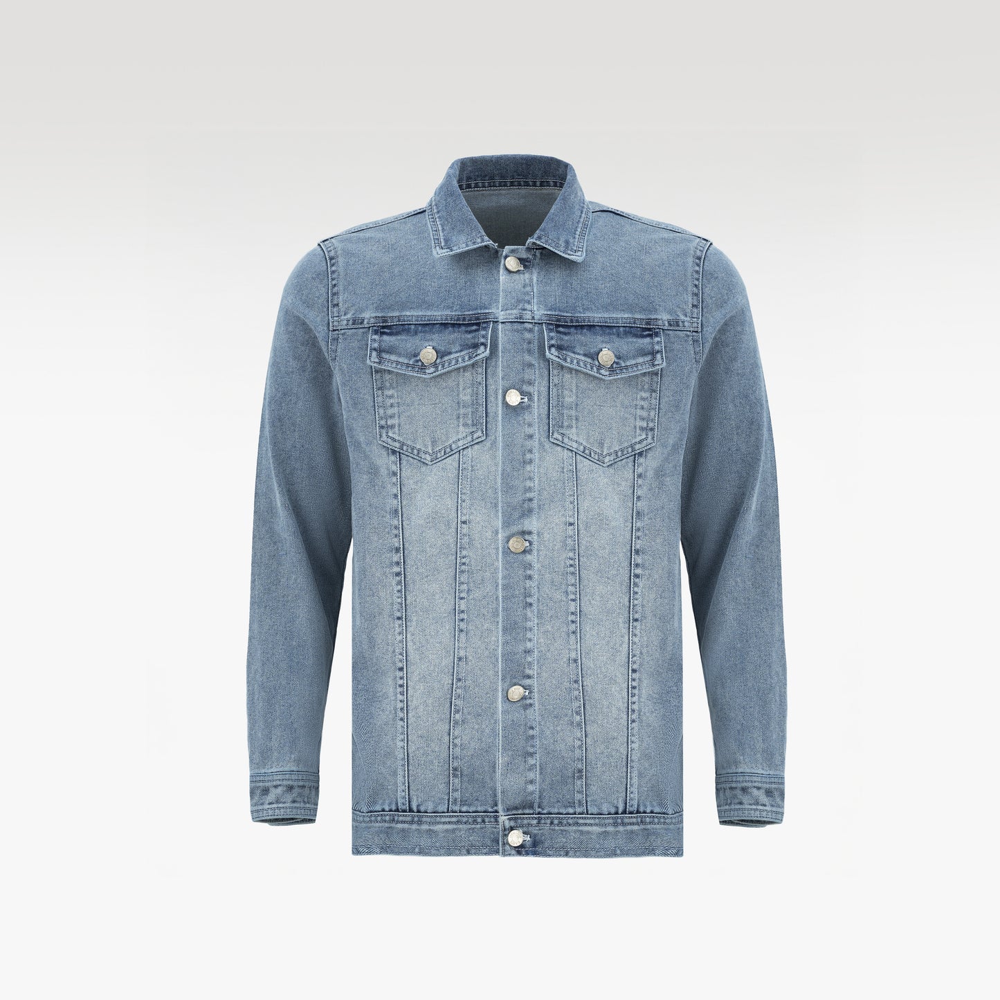 Fade Origin Denim Jacket | Vintage Indigo Fade Trucker - Premium Heavyweight Paneled Streetwear Outerwear