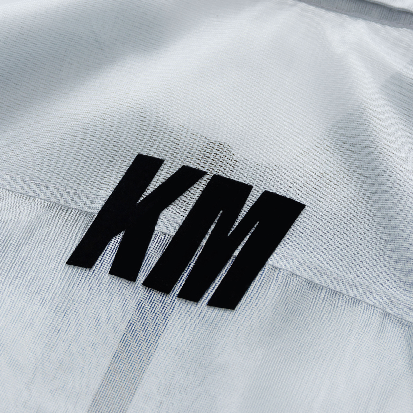 Veos Zip Blue Shirt | Recycled Fabric Mesh Streetwear Long-Sleeve