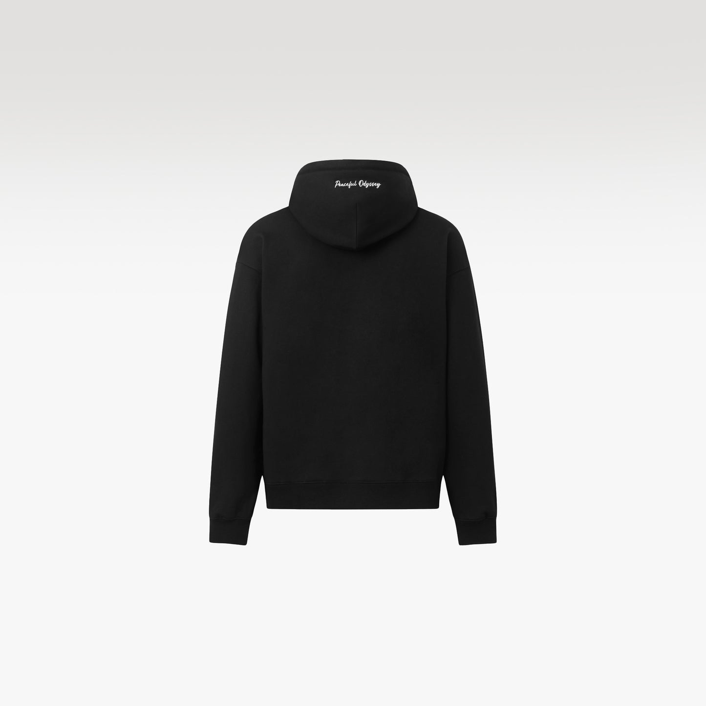 Meta Square Hoodie | Oversized French Terry Silk Panel Graphic Print Premium Streetwear