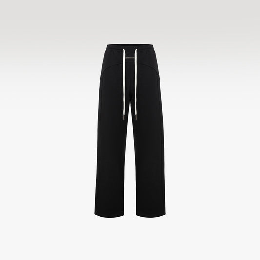 Carver Pants | Wide-Leg Black Scuba Ponte Elevated Athleisure Streetstyle
