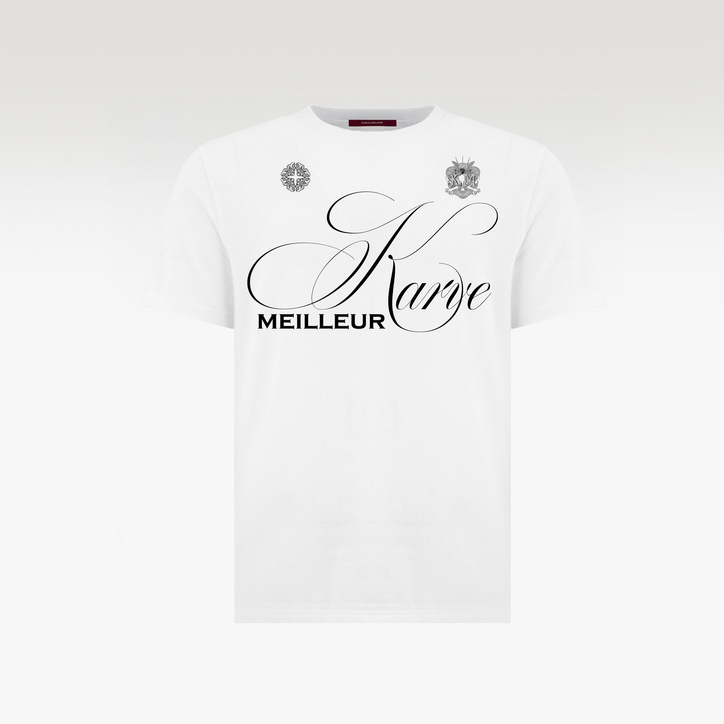 Karve Sign Slim Fit T-Shirt | Premium Cotton Graphic Tee - Nautical Knot & Carabiner White Streetwear Top
