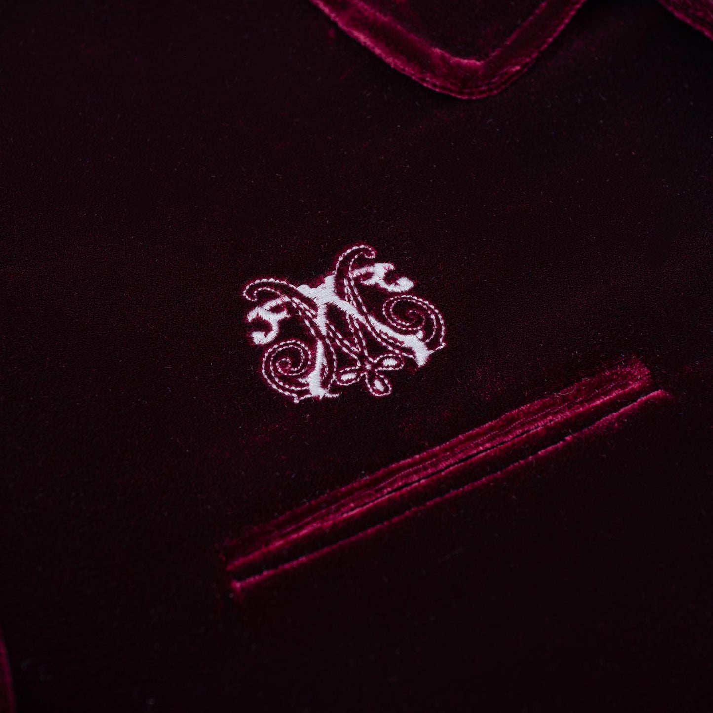 Crimson Reverie Jacket | Luxury Velvet Street Style Jacket, Signature Embroidered Decadent Bee