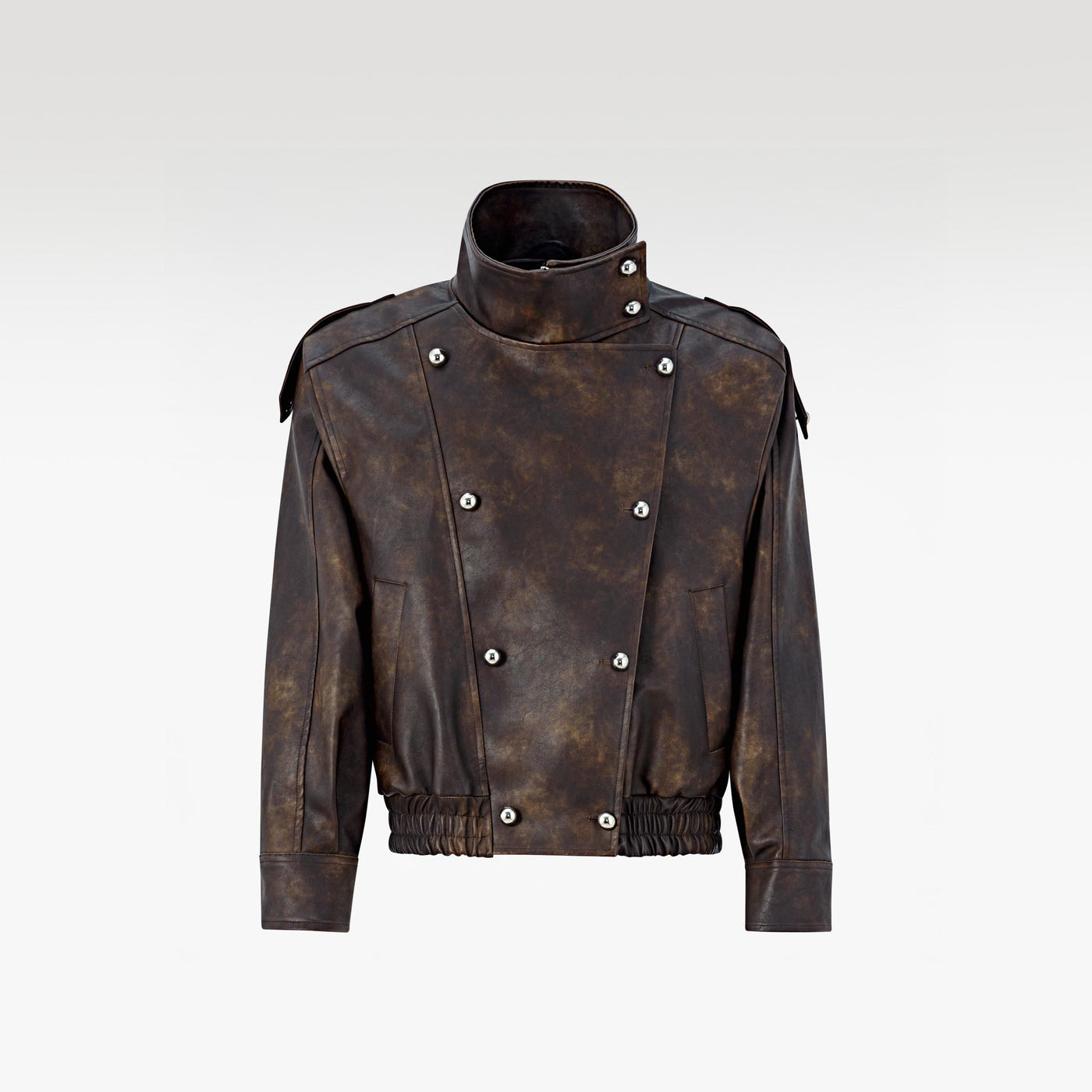 The Lobby Scene Dro Faux Leather Jacket | Oversized High-Collar Streetwear Statement
