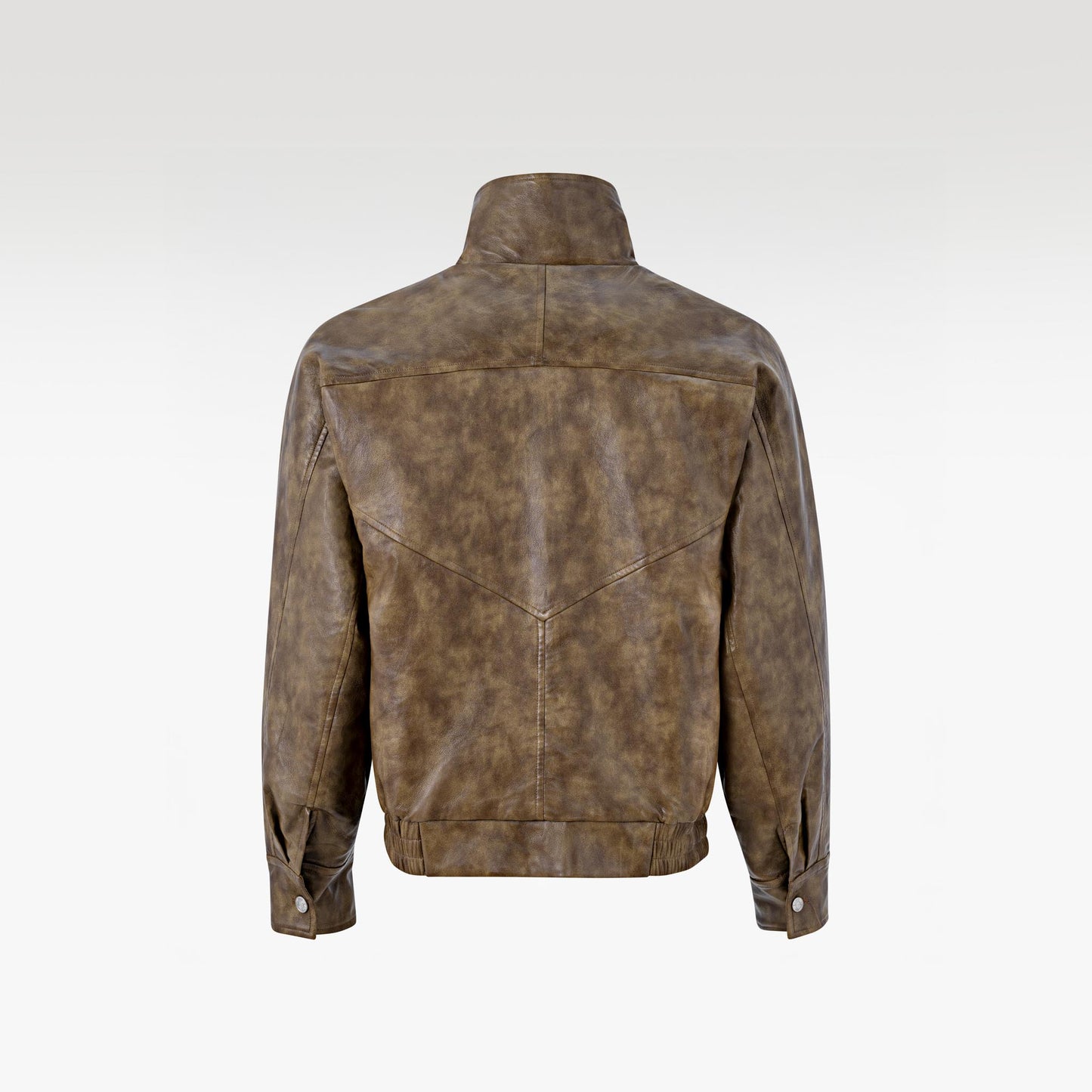 The Field Marshal Faux Jacket | High-Collar Structured Faux Leather