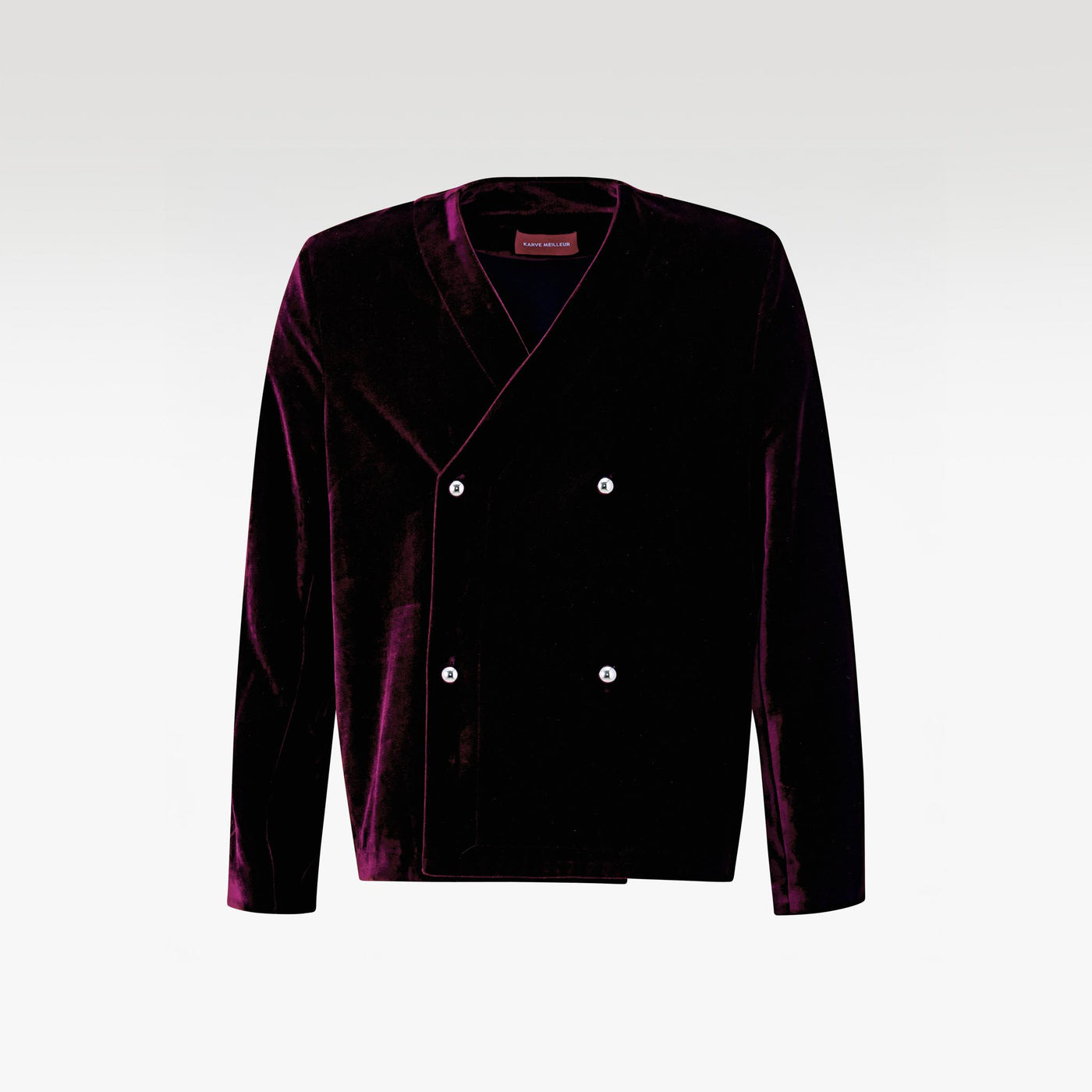 The Carmine Crush Velvet Blazer | Premium Velvet Structured Statement